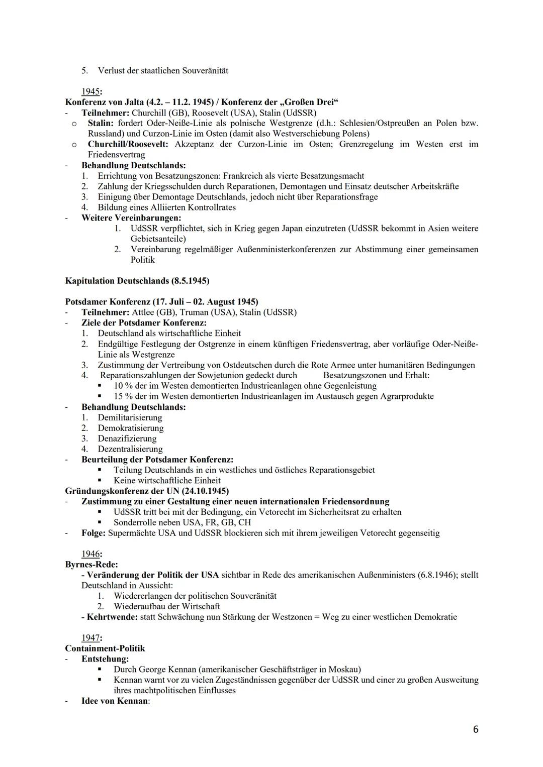 I.
Geschichte Kursarbeit Ost-West-Konflikt
12/2/1
Begriffe, Pakte und Politik:
Atomares Patt: Zustand zwischen USA und UdSSR, die sich milit