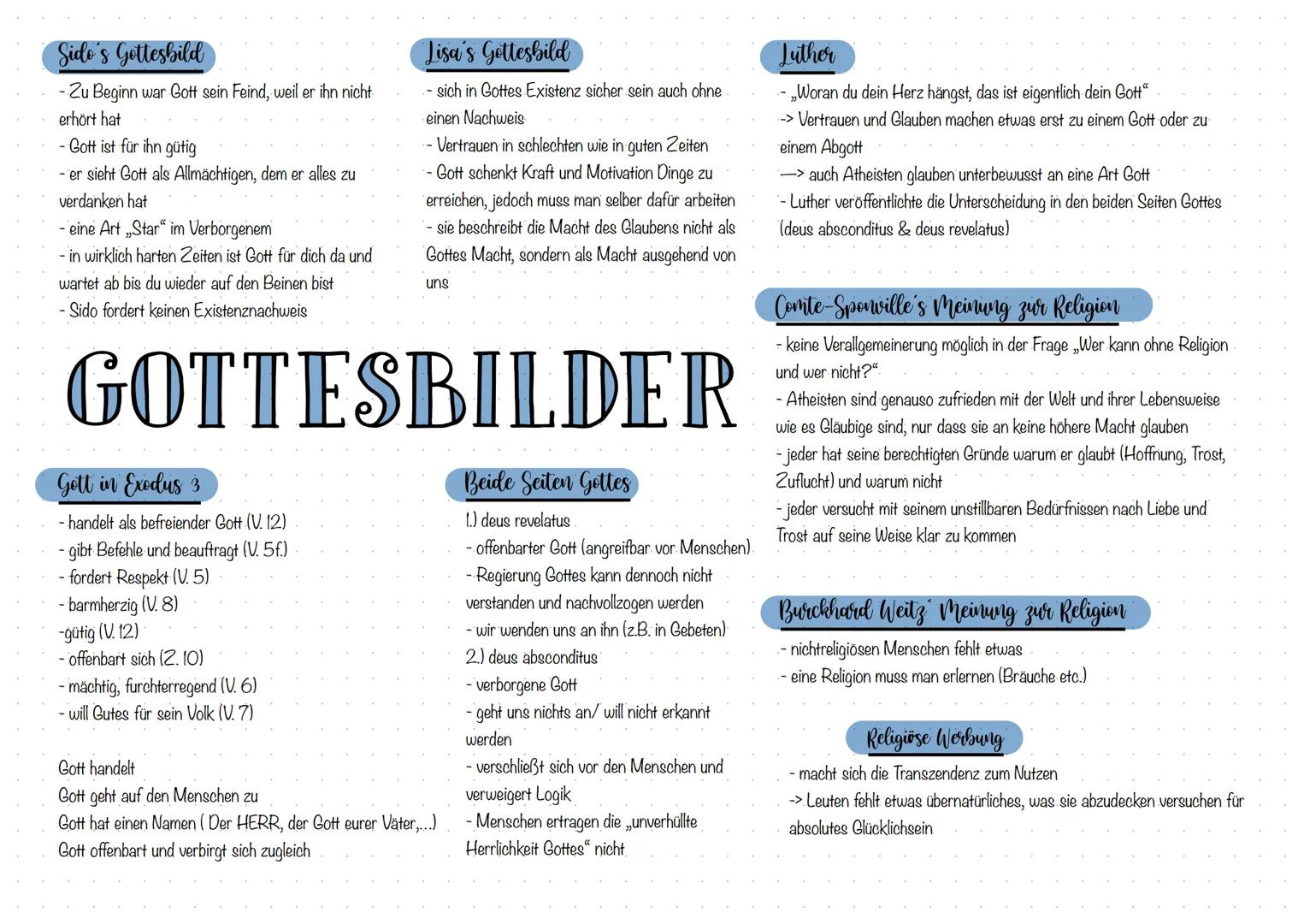 # Sido's Gottesbild
- Zu Beginn war Gott sein Feind, weil er ihn nicht
erhört hat
- Gott ist für ihn gütig
- er sieht Gott als Allmächtigen,