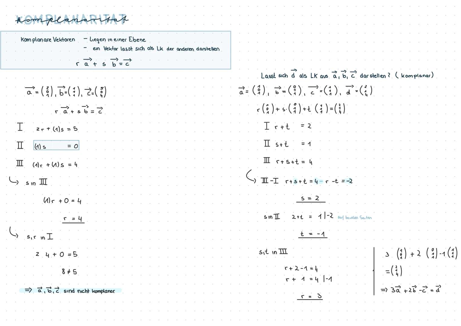 pollinearias
=)
=>
kollineare Vektoren
I
Bsp a² = (3), b² = (+)
(³)) = (6)
r
شمع
à²
I 3r = -6 | 3
II 5r
·10 5
==
=>
und sind kollinear
ő
II