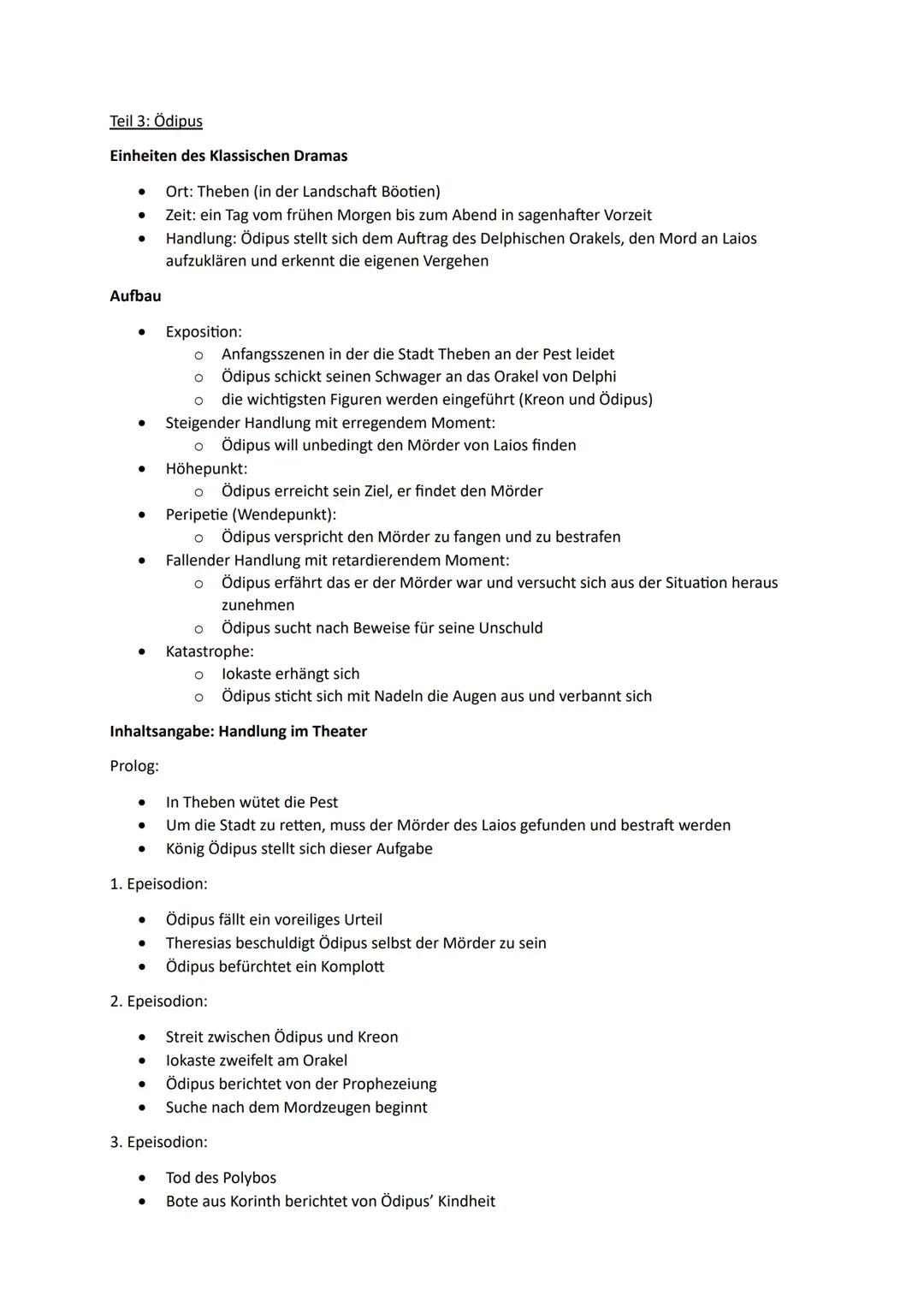 Deutsch: Drama und Ödipus
Begriffe
Begriff
Tragödie
Komödie
Regieanweisung
Figurenrede
Dialog
Monolog
Beiseitesprechen
Botenbericht
Mauersch
