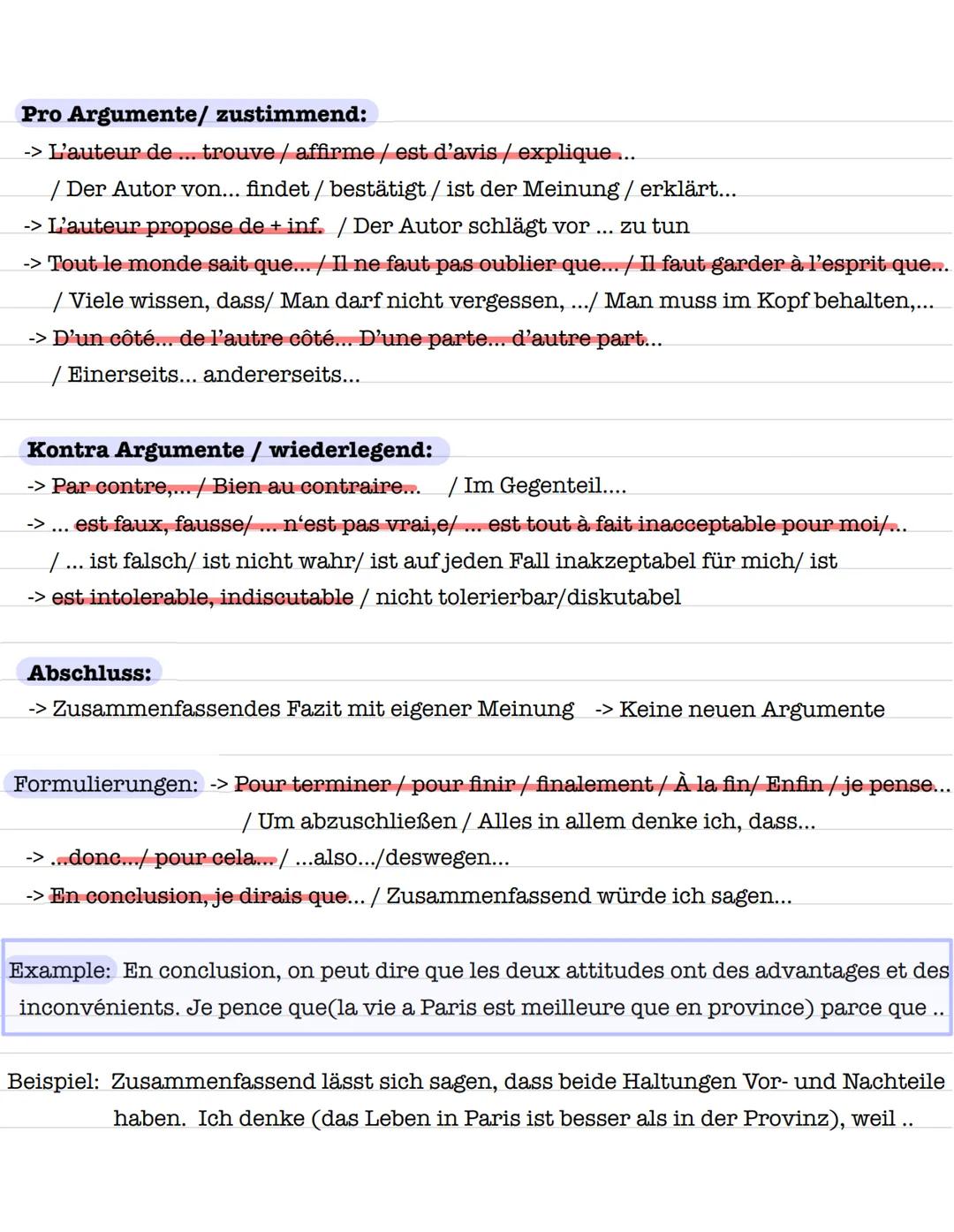 COMMENTAIRE
-> Eigene Einschätzung und Bewertung
-> Pro und Kontra Argumente
-> Einleitung:
-> Angabe der Fragestellung, 2 Standpunkte nenne