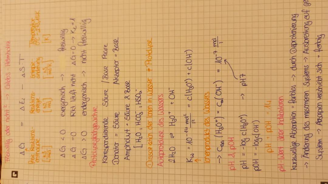 Chemisches Gleichgewicht und Protolysegleichgewichte