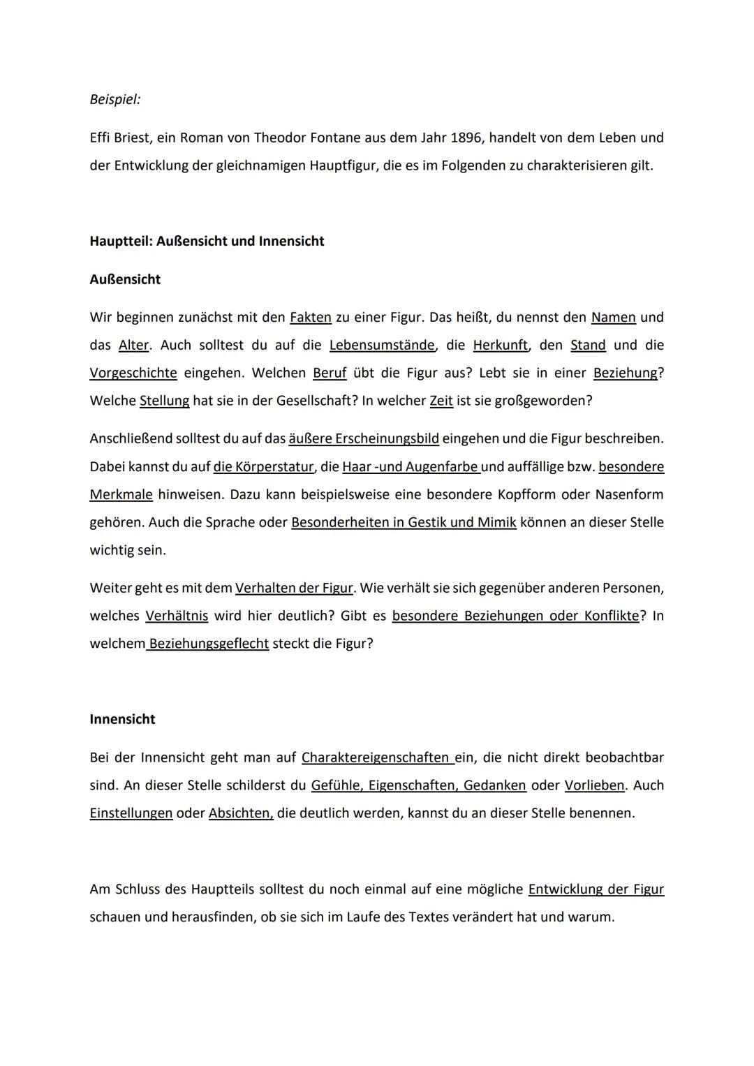 Was ist eine Charakterisierung?
Es geht darum, die wichtigsten Eigenschaften und Merkmale einer Figur zu benennen
und in einem Text zusammen