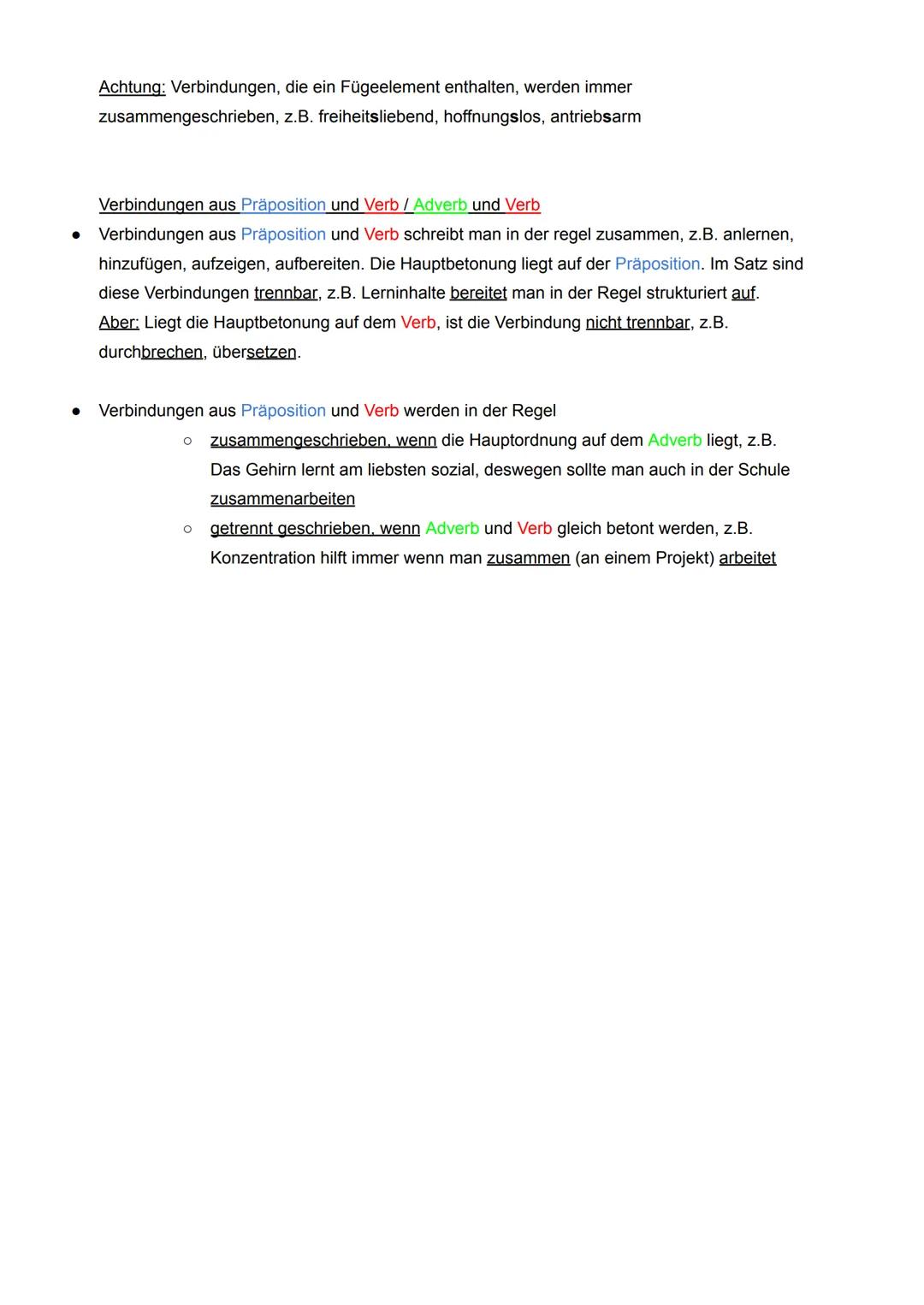 # Zusammen- und Getrenntschreibung
Es ist nicht immer leicht zu entscheiden, ob zwei Wörter, die in einem Satz nebeneinander
stehen, getren