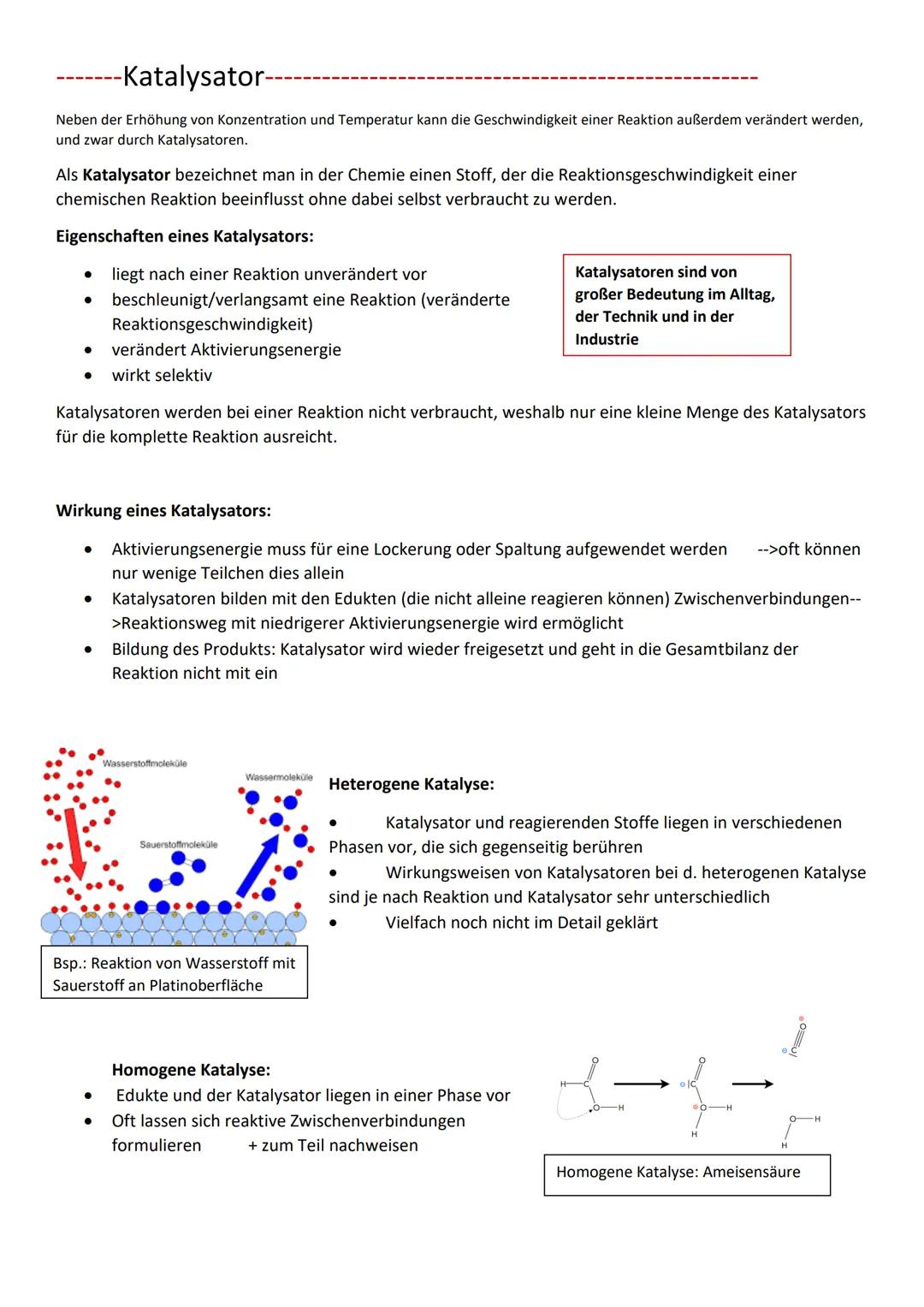 --Katalysator--
Neben der Erhöhung von Konzentration und Temperatur kann die Geschwindigkeit einer Reaktion außerdem verändert werden,
und z