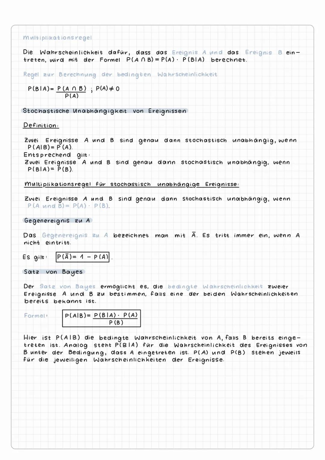 # Stochastik Grundlagen
Begriffe
Zufallsexperiment
- Ablauf ist geplant und wiederholbar
- Ergebnis ist in allen verschiedenen Mög-
lic