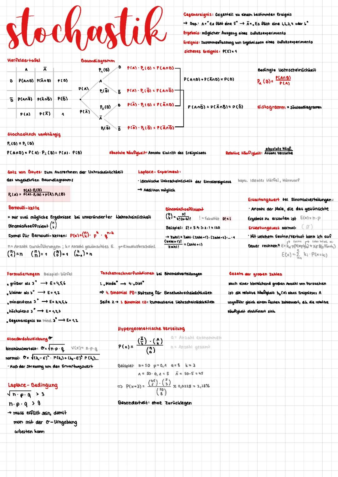 Mathe Abi Stochastik