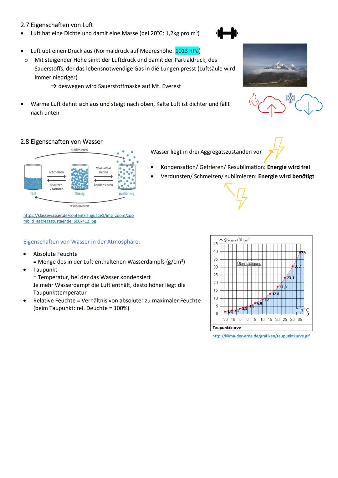 # Inhalt
1. Aufbau der Atmosphäre: .......................................................................................................