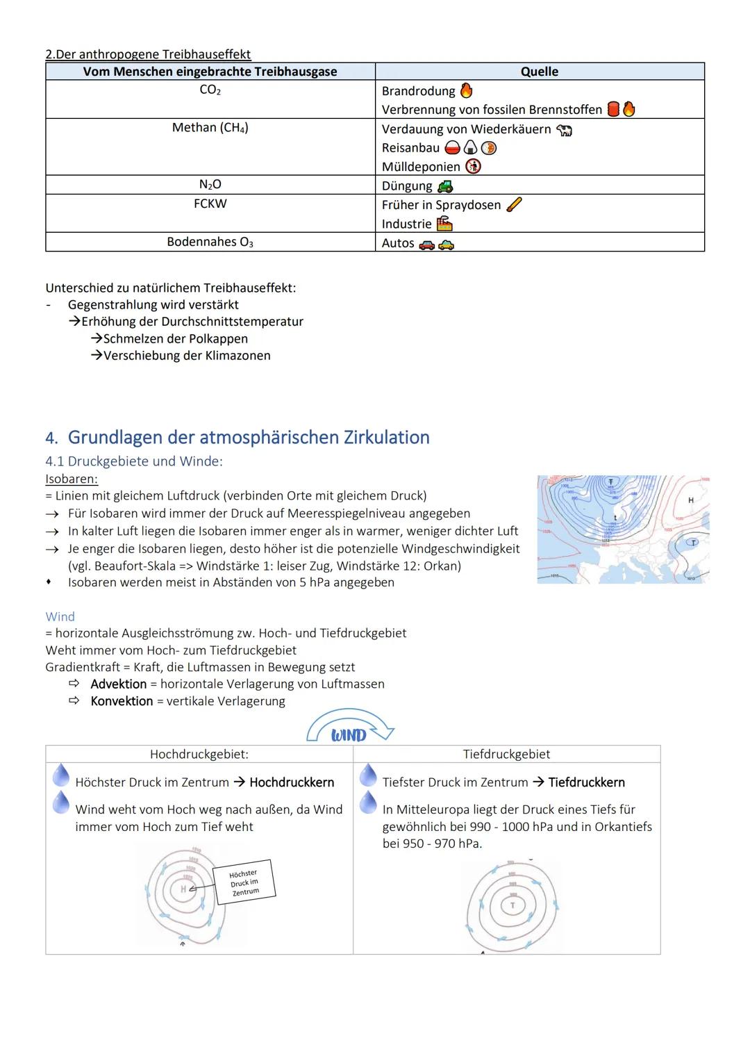 # Inhalt
1. Aufbau der Atmosphäre: .......................................................................................................