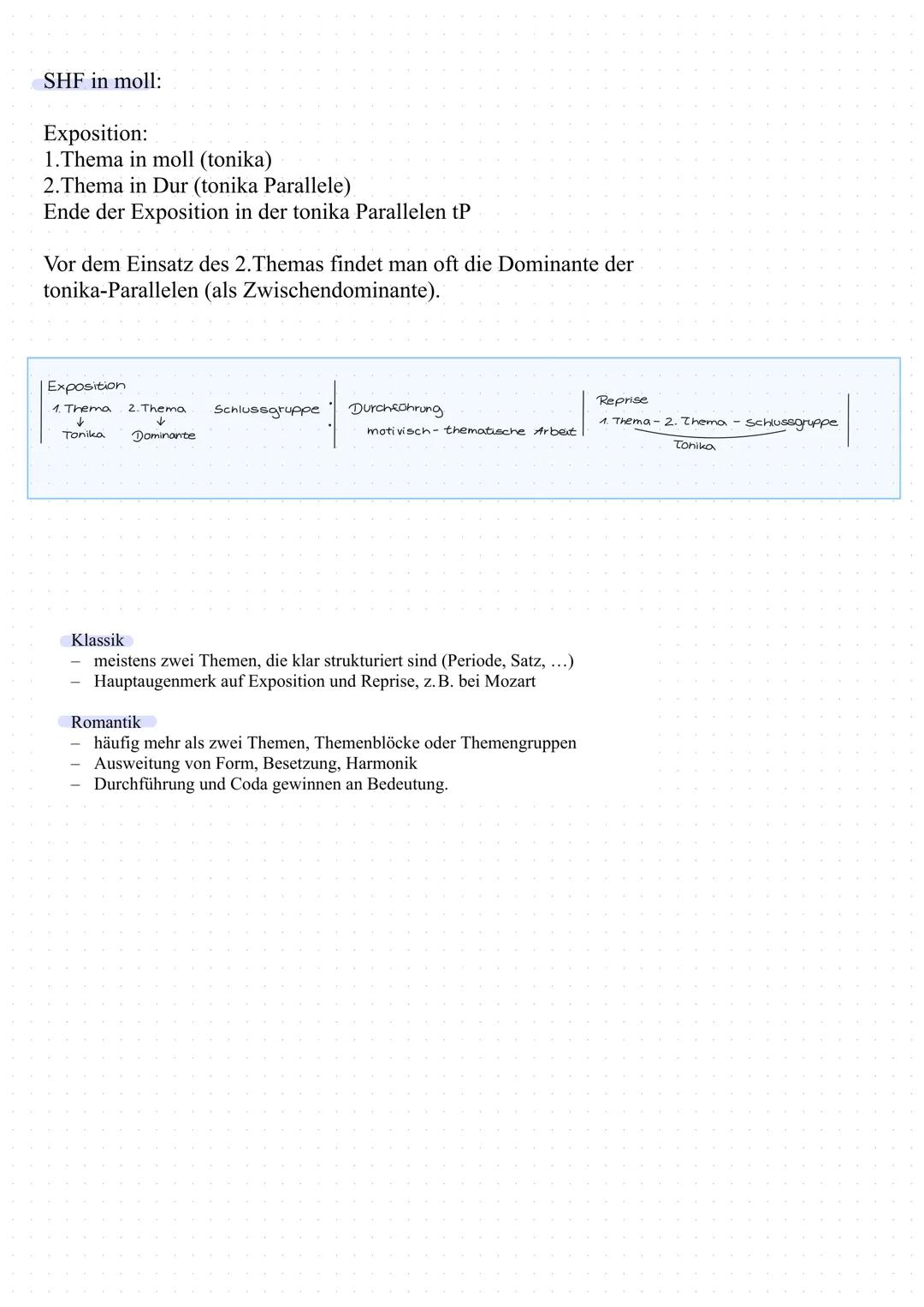 Sonatenhauptsatzform
Merkmale der Sonatenhauptsatzform:
Die Verwendung mehrerer Themen zielt auf Kontrast, Konfliktgestaltung und -lösung
Di