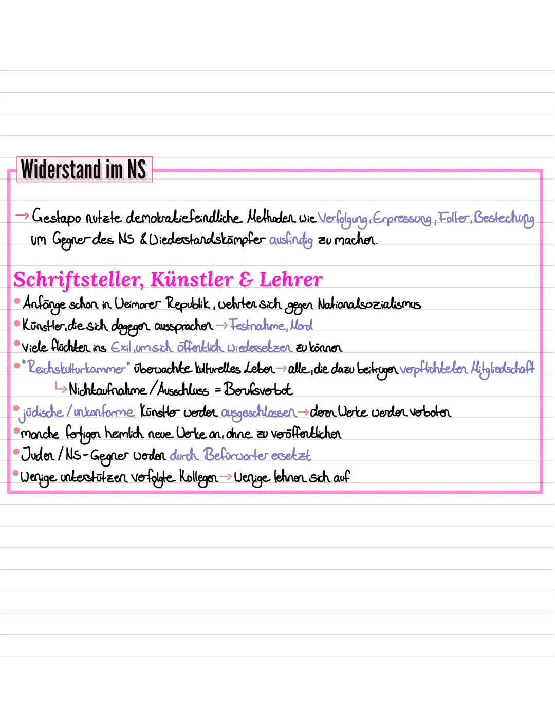 # Widerstand im NS
→Gestapo nutzte demokratiefeindliche Methoden Wie Verfolgung, Erpressung, Foller, Bestechung
um Gegner des NS & Wiederst