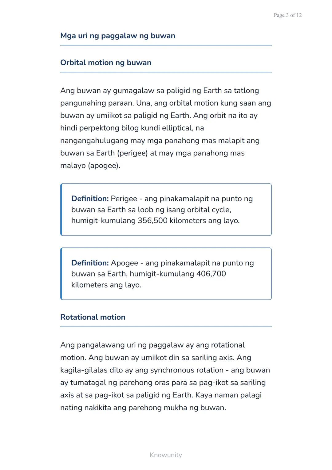 Pag-aaral ng Solar System: Paggalaw ng Buwan at
Epekto sa Tides
Pag-unawa sa paggalaw ng buwan at kung
paano ito nakakaapekto sa tides
Mga L