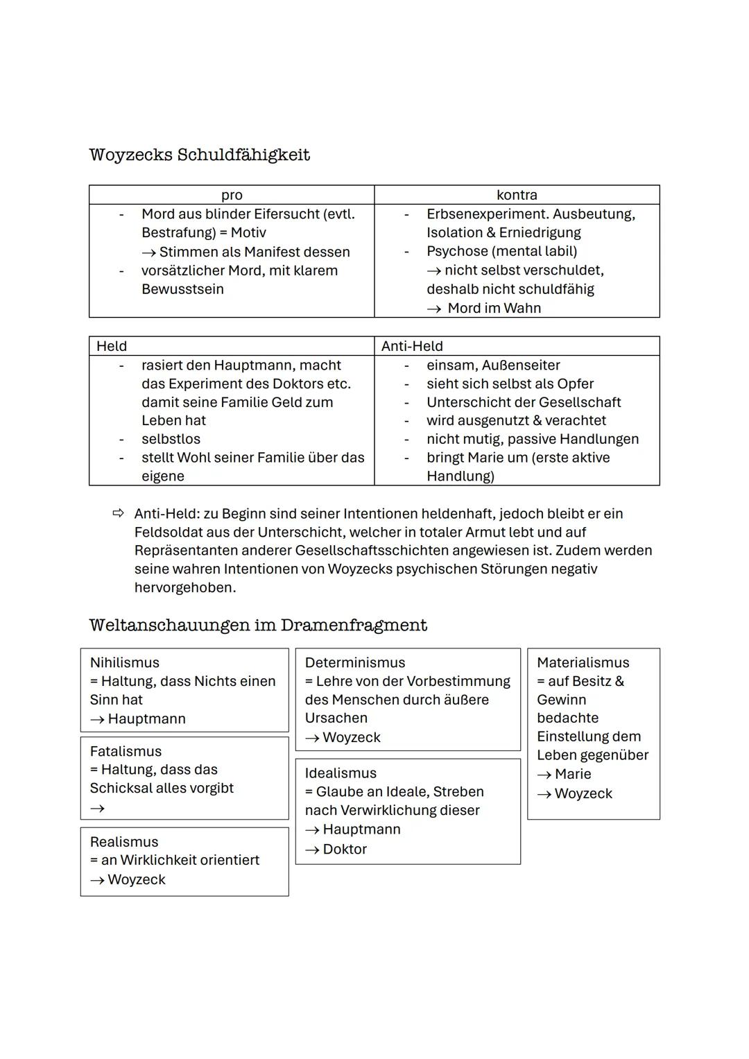 Woyzeck
Georg Büchner, 1879
Gattung: soziales Drama, Tragödie
Genre: Dramenfragment
Epoche: Vormärz, Realismus
Inhalt
spielt zu Lebzeiten Ge