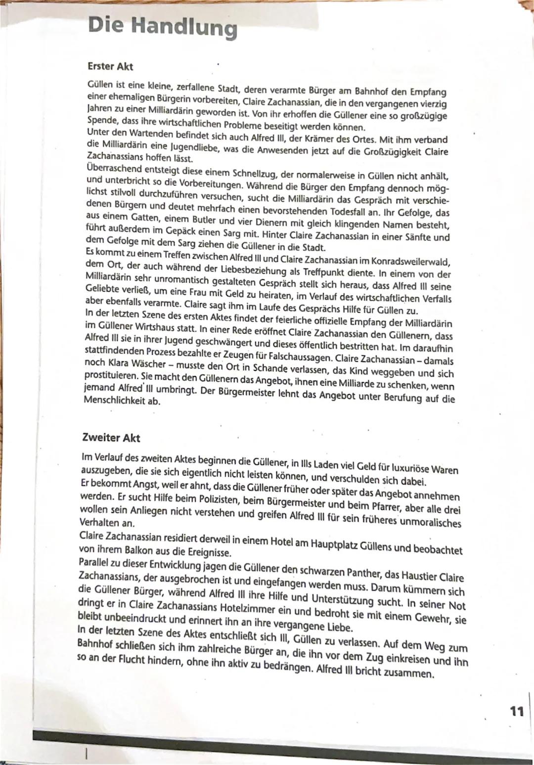 # Die Handlung
Erster Akt
Güllen ist eine kleine, zerfallene Stadt, deren verarmte Bürger am Bahnhof den Empfang
einer ehemaligen Bürgerin
