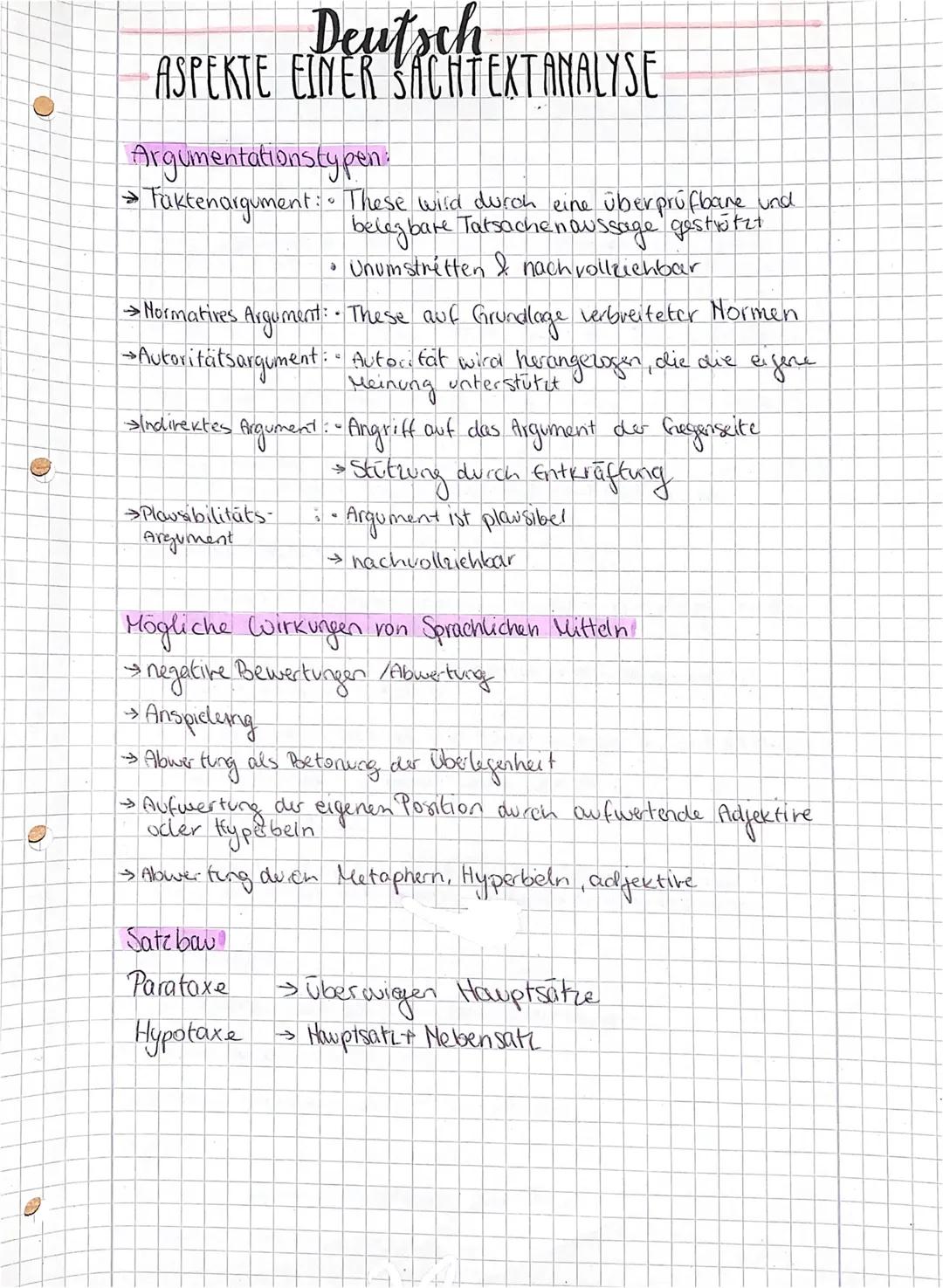 O
C
Deutsch
SACHTEXTANALYSE
1. Einleitung:
→ Autor, Titel, Textsorte, Erscheinungsjahr/fort.
Thema, erste Einordnung der Position des Autors