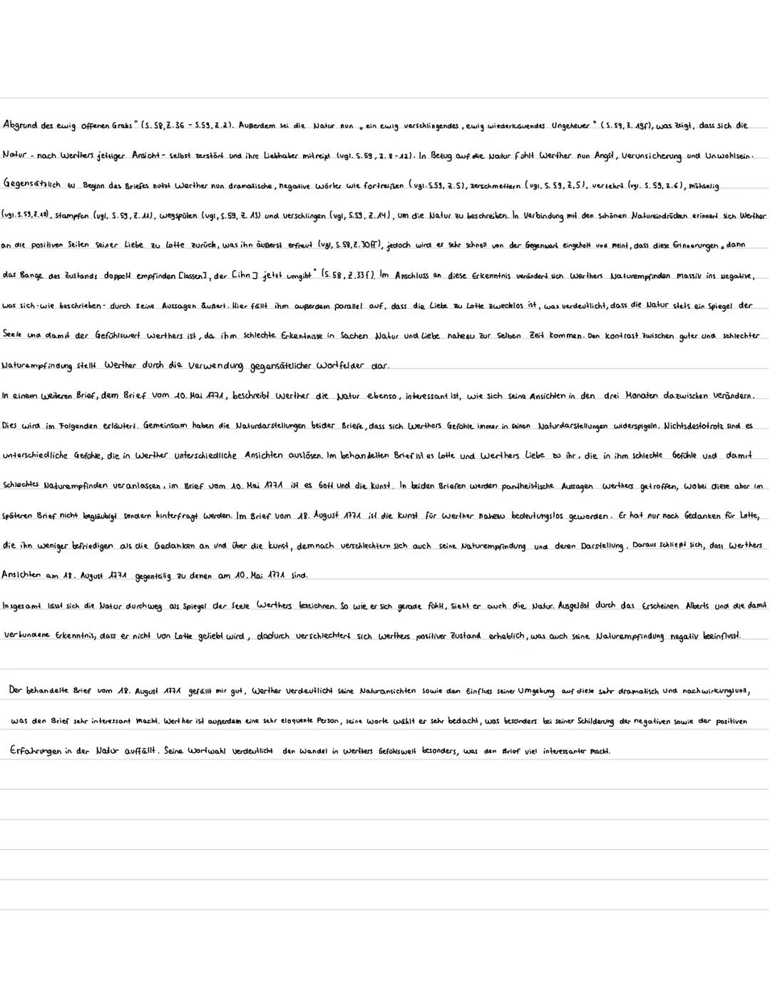 Analyse
22.05.2021
Der Briefroman , Die Leiden des jungen Werther" von Johann Wolfgang von Goethe erschien 1774. Der Protagonist ist werther