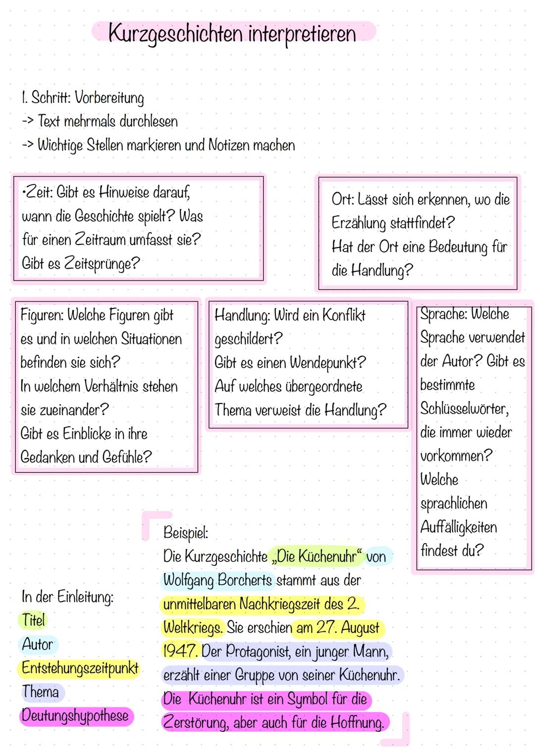Einfach Kurzgeschichten Analysieren: Beispiele und Tipps für Klasse 8-11