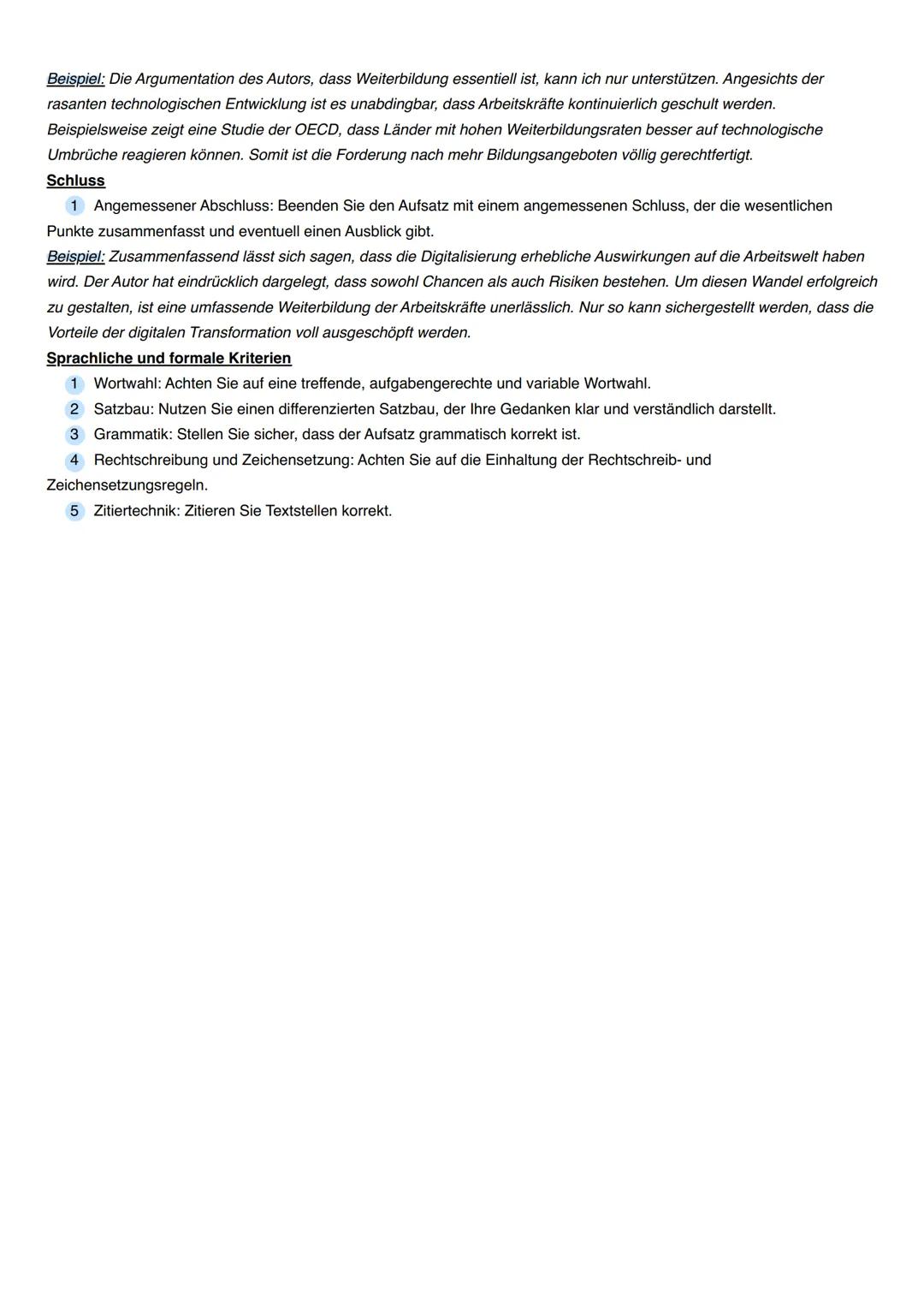 Musterkonzept für eine textgebundene Erörterung (Schwerpunkt Analyse).
Einleitung
1
Erforderliche Angaben: Beginnen Sie die Einleitung mit d