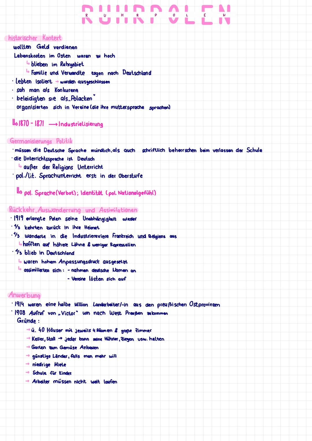 # RUHRPOLEN
## historischer Kontext
* wollten Geld verdienen
* Lebenskosten im Osten waren zu hoch
* blieben im Ruhrgebiet
* F