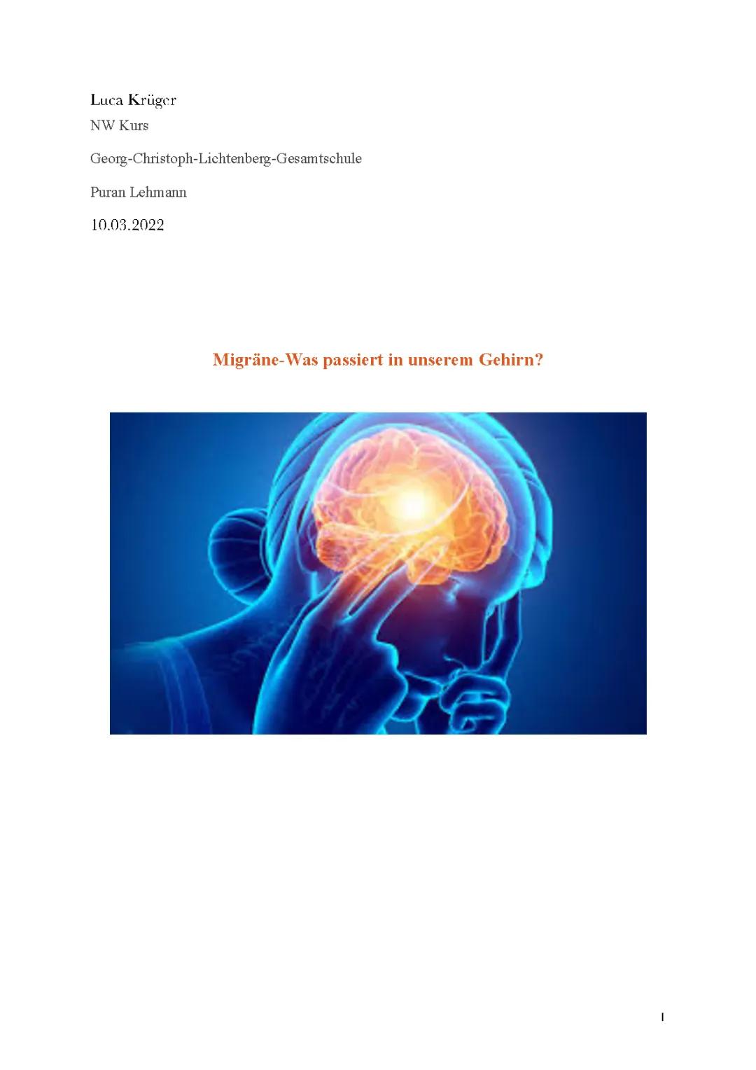 Ausarbeitung Migräne Neurobiologie