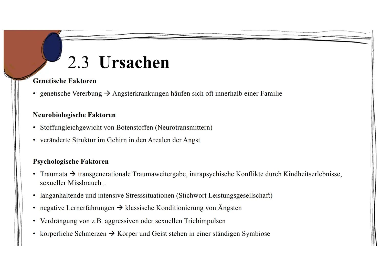 2. Angststörung ●
●
●
2.1 Was ist eine Angststörung?
übermäßige Angstreaktionen in Situationen, die für Gesunde keine Angst
hervorrufen
→ di