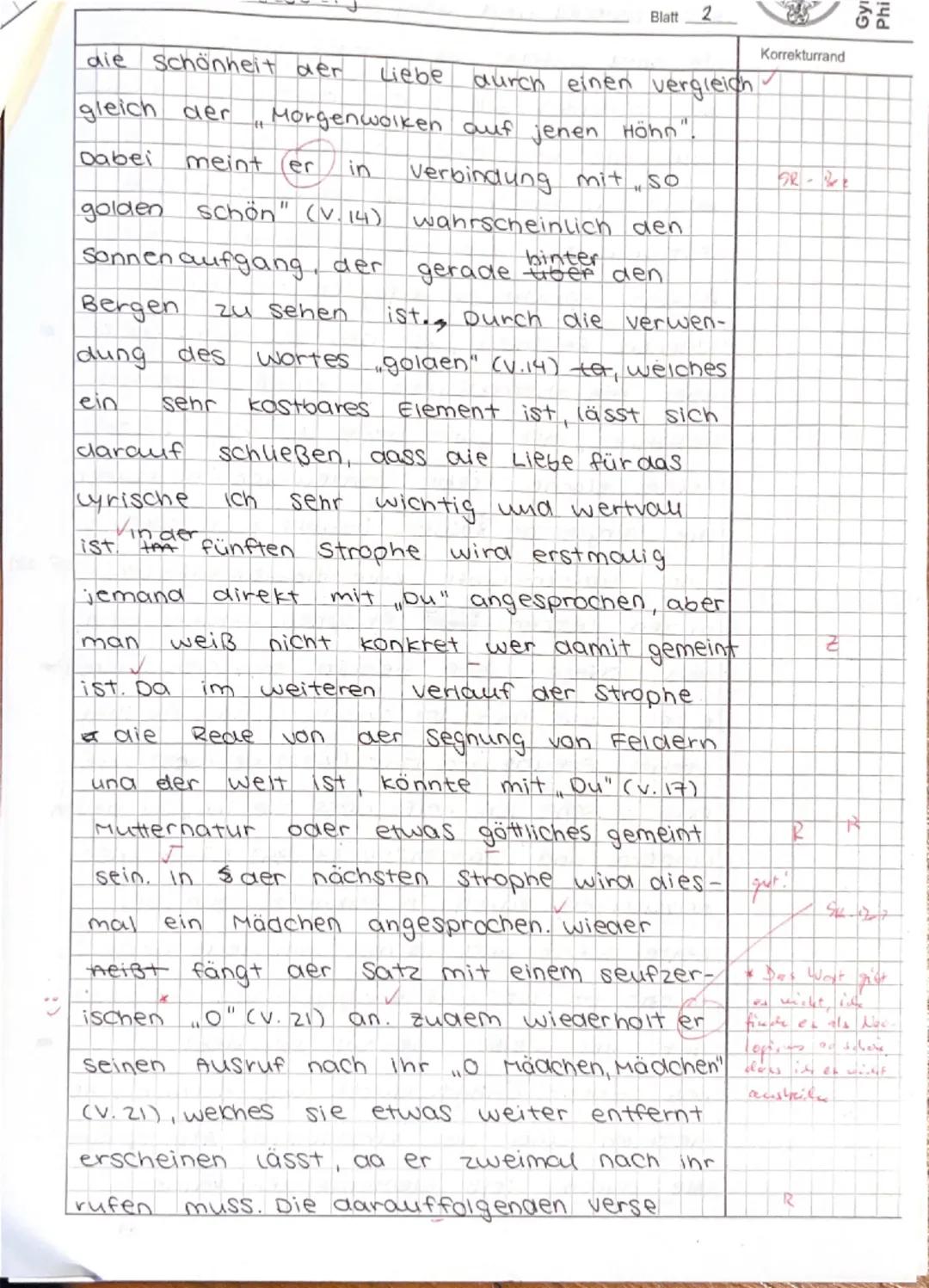 E2 Deutsch (Schmitt)
Name: Jessica Jesberg
Datum: 27 05.2025
Thema: Lyrik des Sturm und Drang
M
Johann Wolfgang Goethe: Maifest (1771)
Klaus