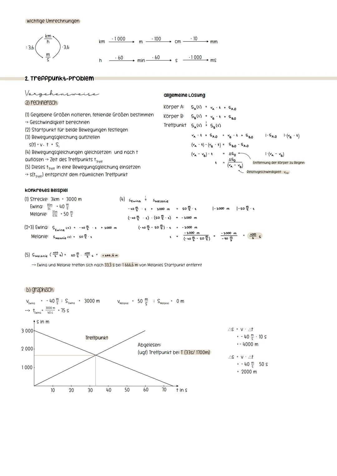 PHYSIK-KLASSenaRBEIT 1
settel
I. Kinematik
Bewegungen beschreiben
Bewegung
Bewegung heißt sich von Punkt A nach B zu bewegen, also seinen Or