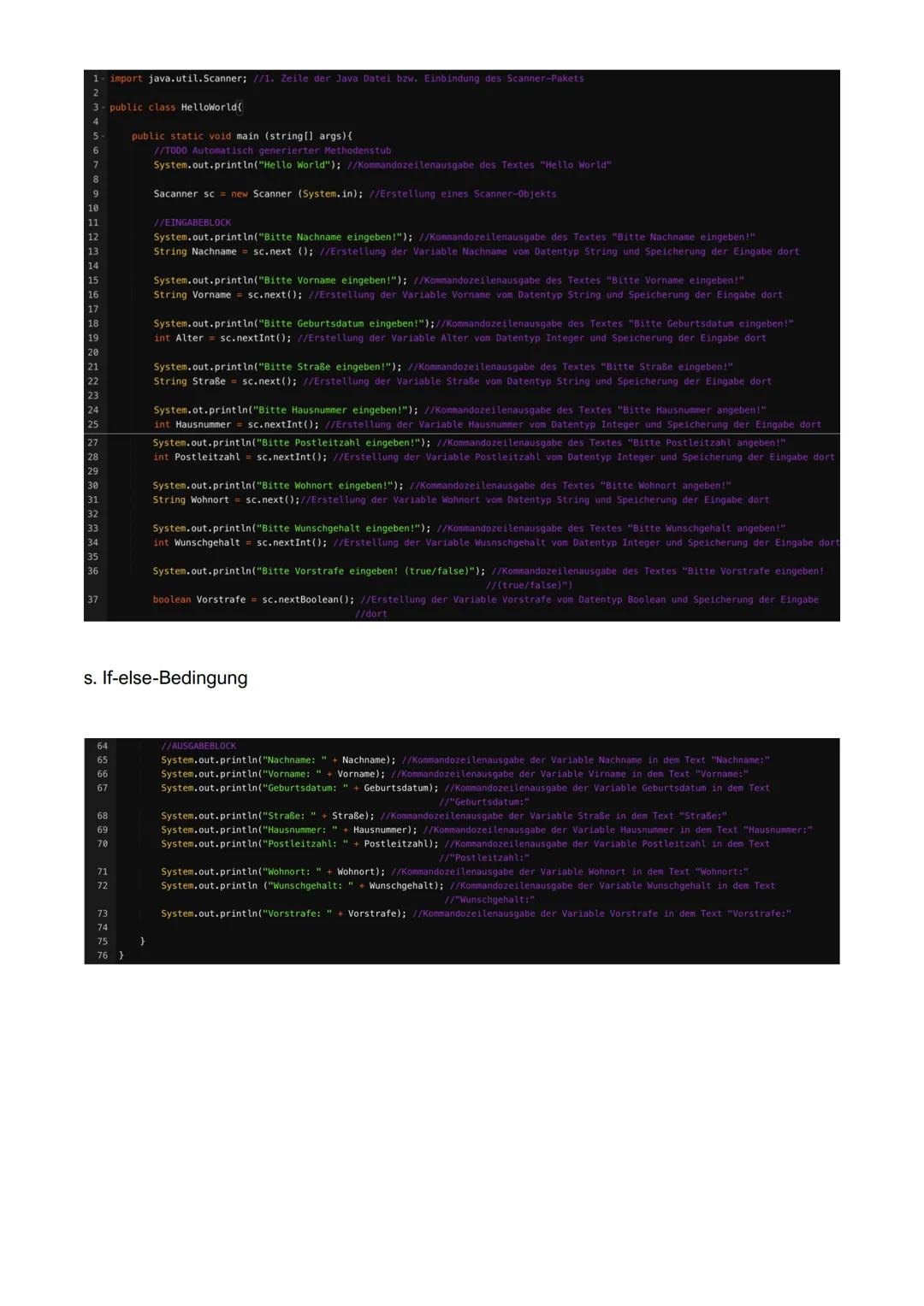 # PROGRAMMIERUNG IN JAVA
Klausurthemen
Fachliche Inhalte:
* Variablen
* Eingabe
* Ausgabe
* Datentypen (integer, double, boolean, string)