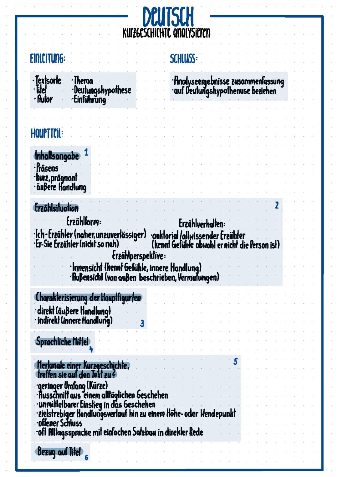 Kurzgeschichte Analyse