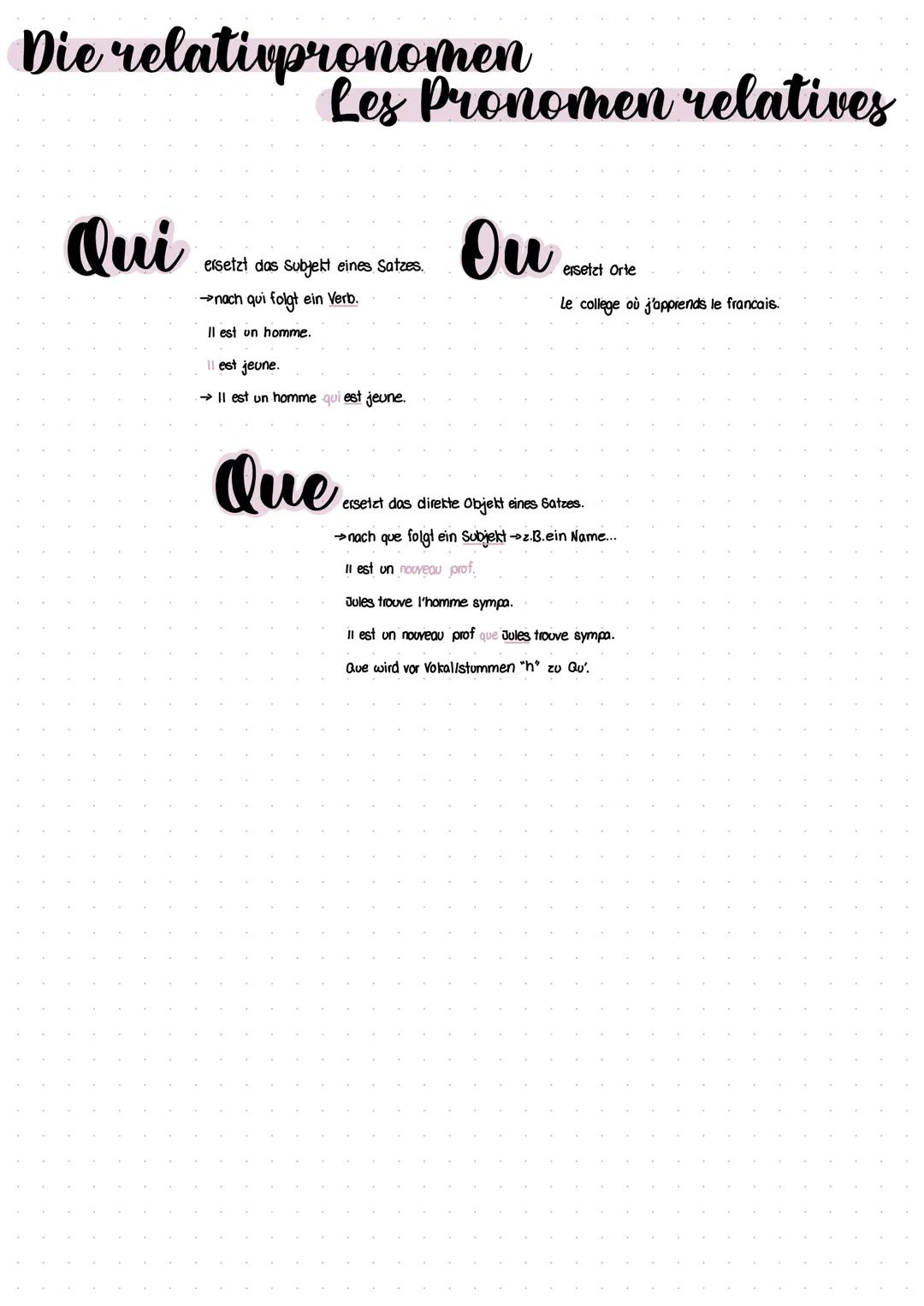 Die Französischen Relativpronomen