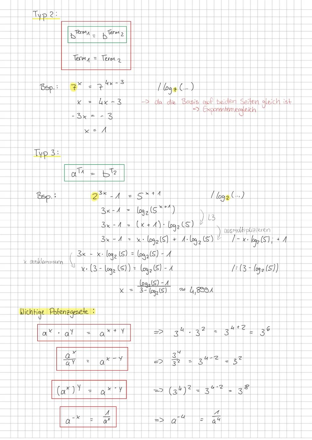 •Exponentialfunktionen
→ Exponential funktionen beschreiben Wachstums- und Schrumpfungsprozesse
1. Allgemeine Exponentialfunktion
-
Eigensch