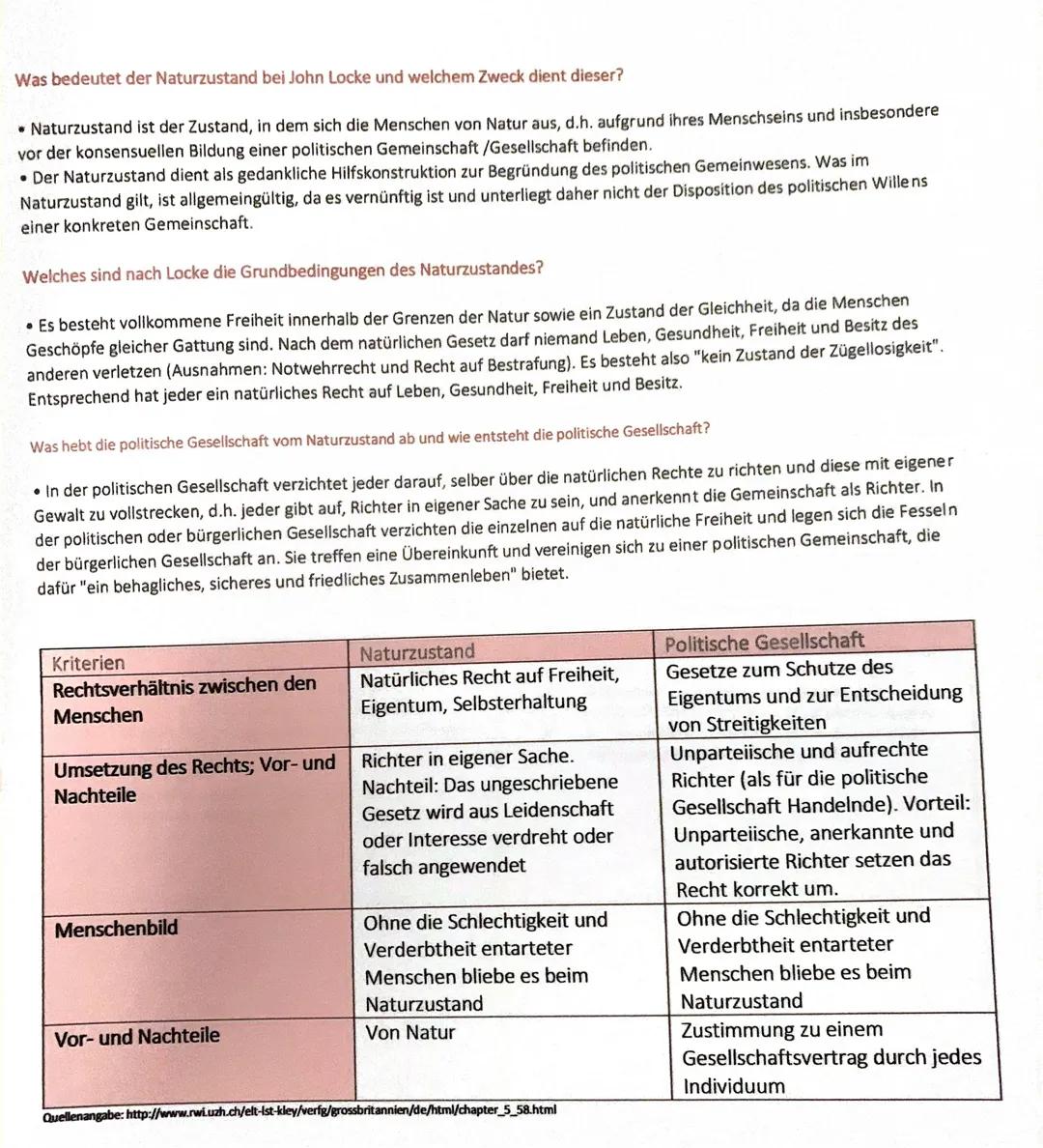 John Locke Naturzustand und Staatstheorie einfach erklärt