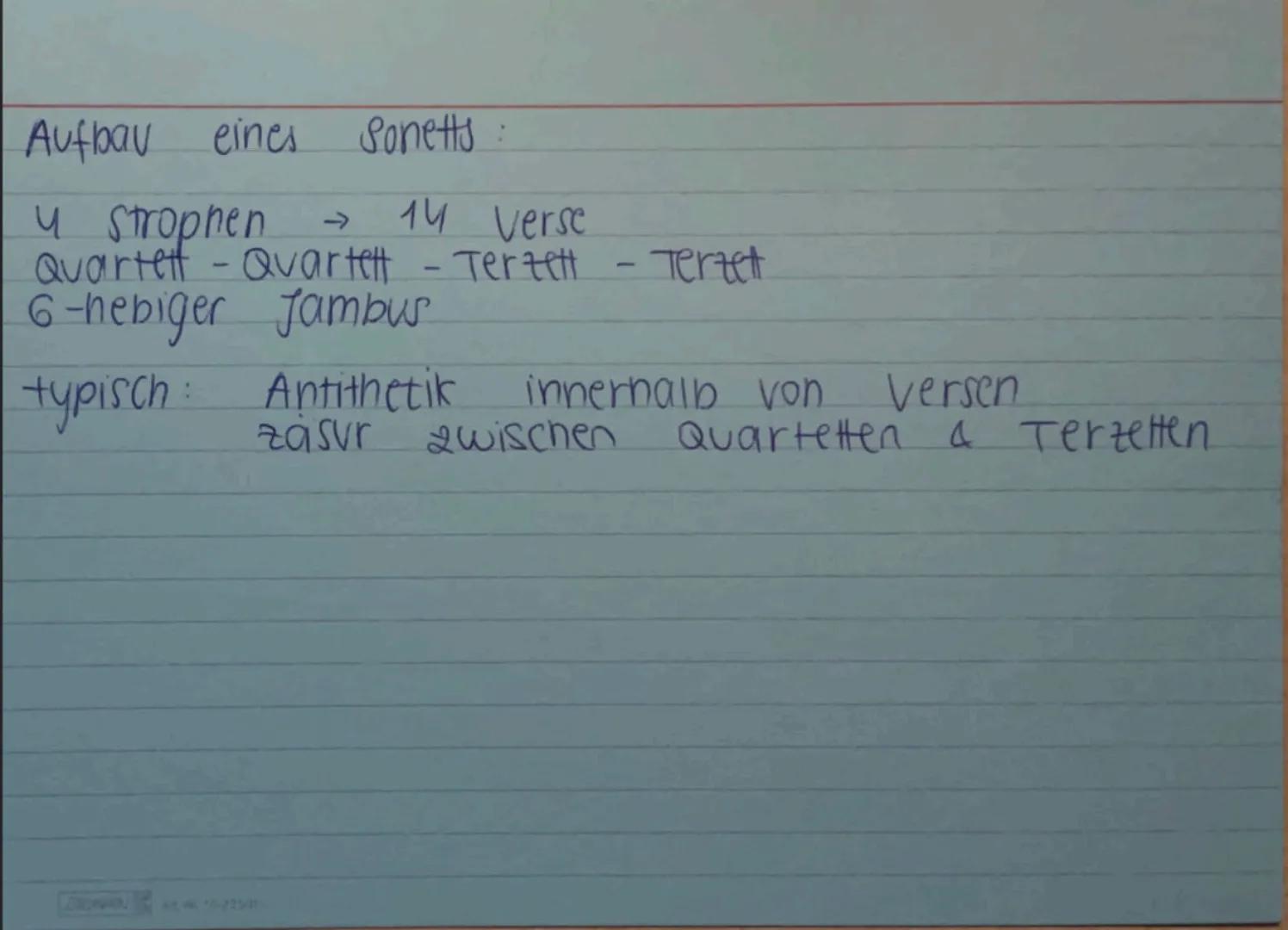 # Wichtig für die Klausur
• Motren erkennen
• Reinschema erkennen
• Stellung des Reims erkennen (Anfangsrein, Endreim)
• Klang des Reims