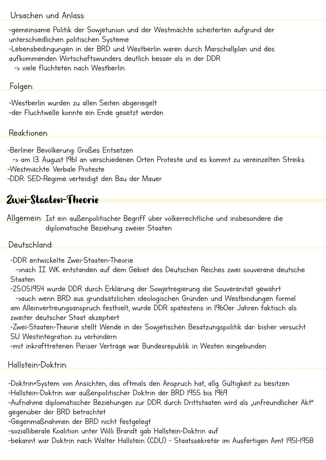 17. Juni 1953 - 13. August 1961
17. Juni 1953: Vorgeschichte, Ereignisse, Deutungen
Ursachengefüge:
-keine freien Wahlen
-keine Meinungsfr