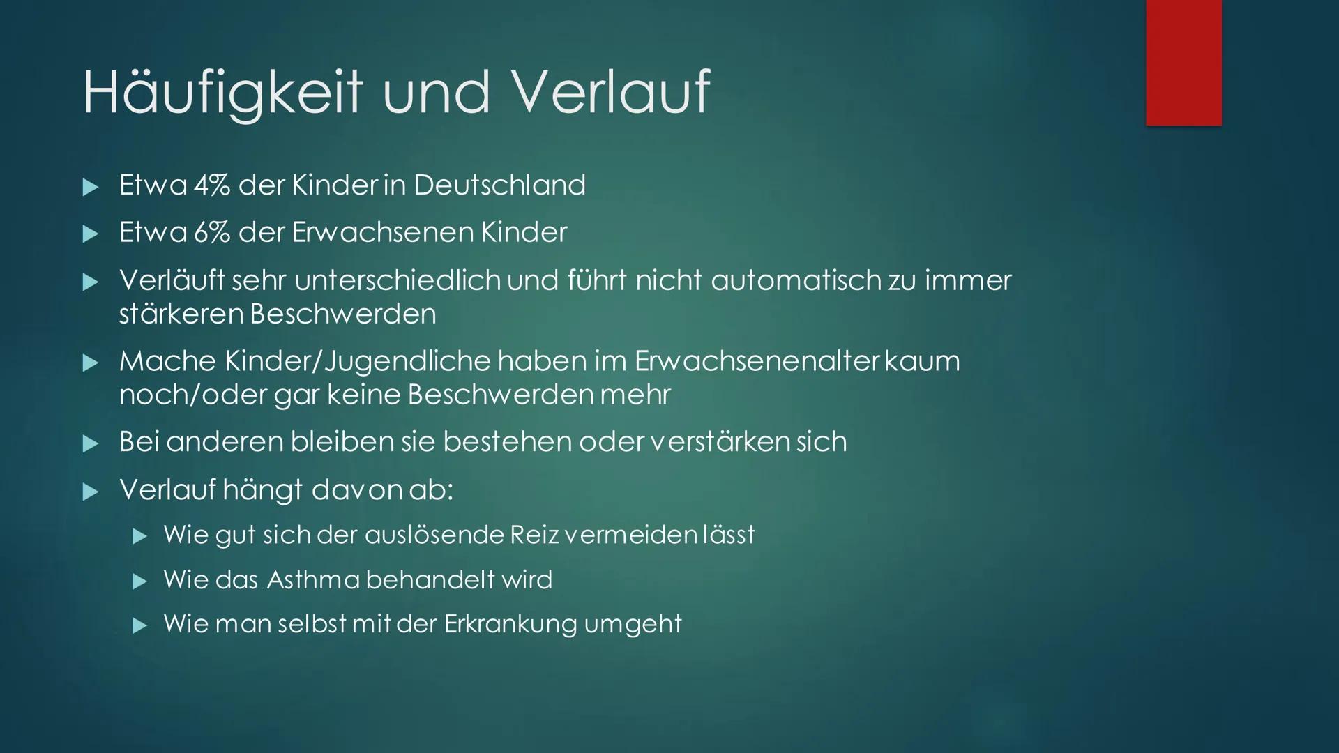 Asthma Bronchiale Definition
Asthma bronchiale bedeutet so viel
wie Kurzatmigkeit oder Atemnot
Das Asthma Bronchiale ist eine
chronisch-entz