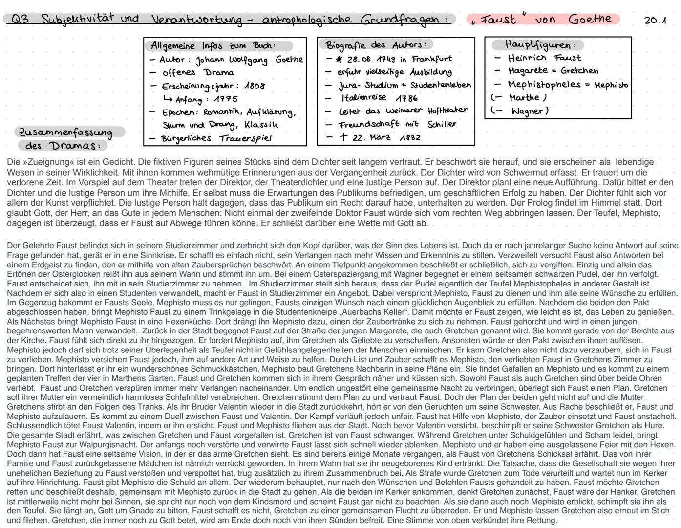 Q3 Subjektivität und Verantwortung - antrophologische Grundfragen:
Zusammenfassung
des Dramas:
Allgemeine Infos zum Buch:
- Autor: Johann