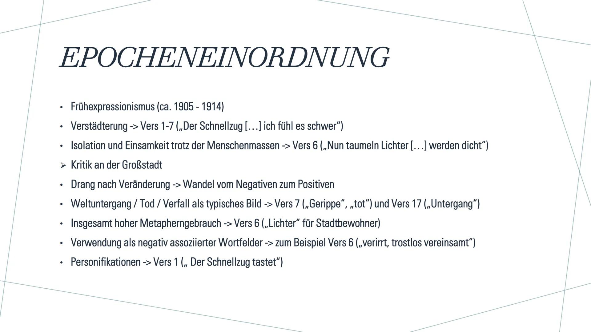 # DIE EPOCHE DES
EXPRESSIONISMUS
ERNST STADLER: FAHRT ÜBER DIE KÖLNER
RHEINBRÜCKE BEI NACHT # EXPRESSIONISMUS (1905-1925)
- Gegenbewegung