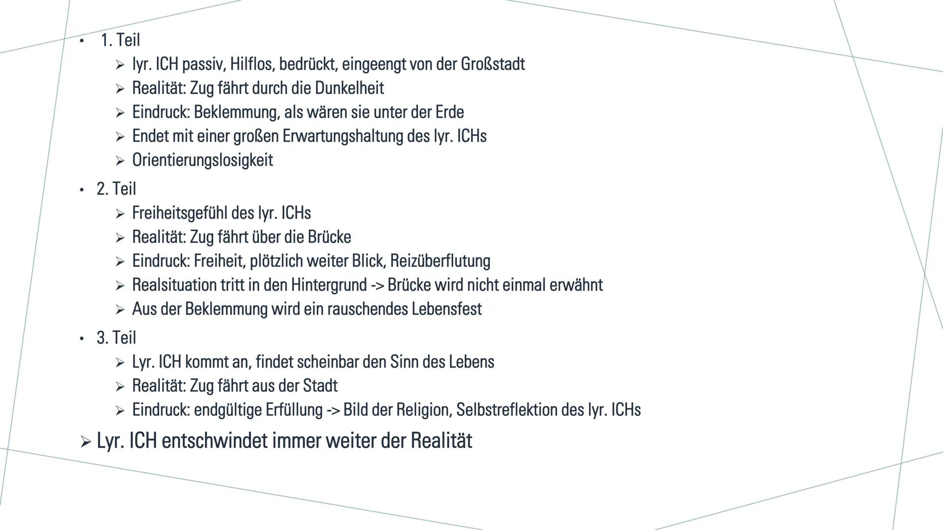 # DIE EPOCHE DES
EXPRESSIONISMUS
ERNST STADLER: FAHRT ÜBER DIE KÖLNER
RHEINBRÜCKE BEI NACHT # EXPRESSIONISMUS (1905-1925)
- Gegenbewegung
