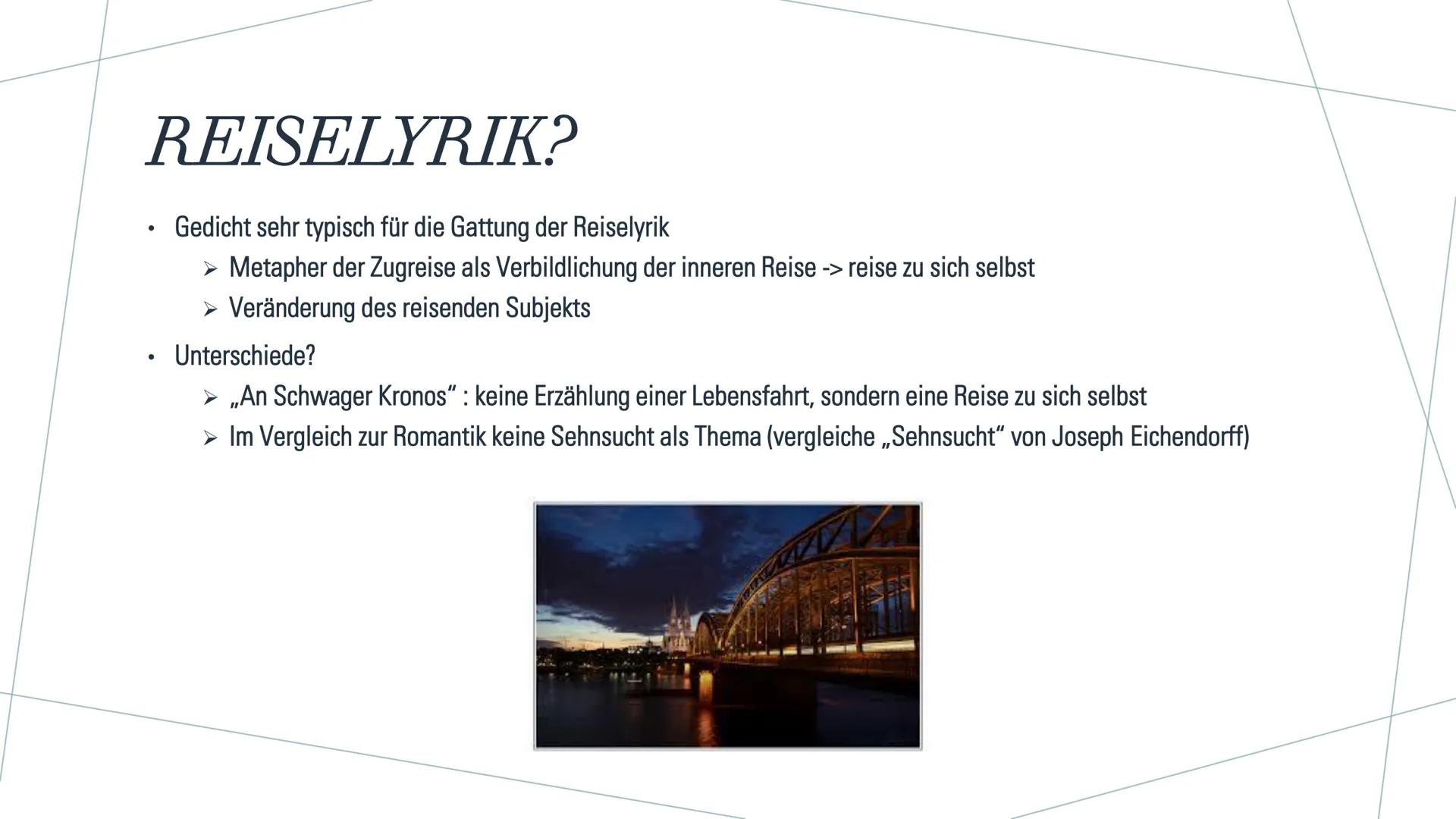 # DIE EPOCHE DES
EXPRESSIONISMUS
ERNST STADLER: FAHRT ÜBER DIE KÖLNER
RHEINBRÜCKE BEI NACHT # EXPRESSIONISMUS (1905-1925)
- Gegenbewegung