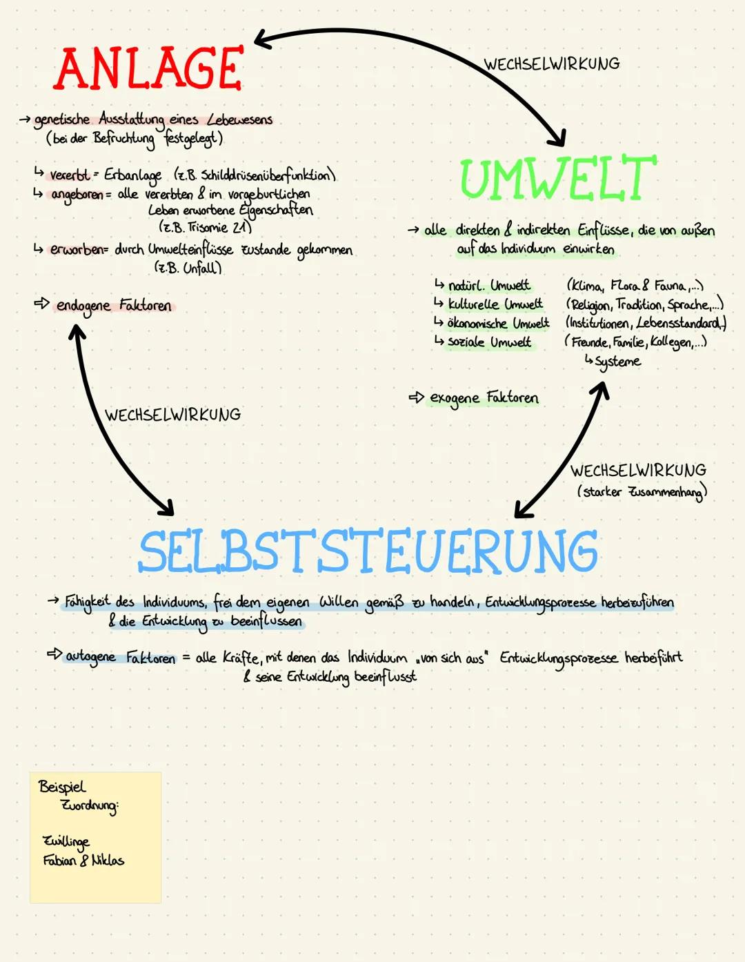 ANLAGE
→ genetische Ausstattung eines Lebewesens
(bei der Befruchtung festgelegt).
↳ vererbt Erbanlage (z. B. Schilddrüsenüberfunktion)
↳> a