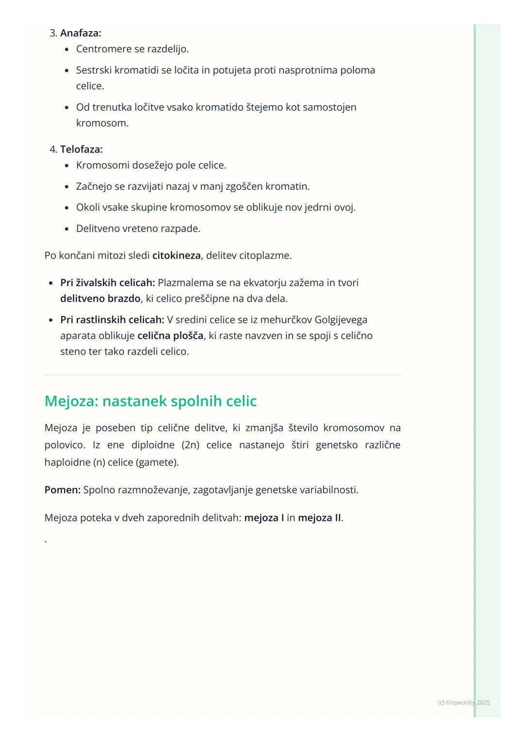 # Celični cikel in delitev celic
## Pregled celičnega cikla
Celični cikel je urejeno zaporedje dogodkov v življenju celice, ki vodi v njen