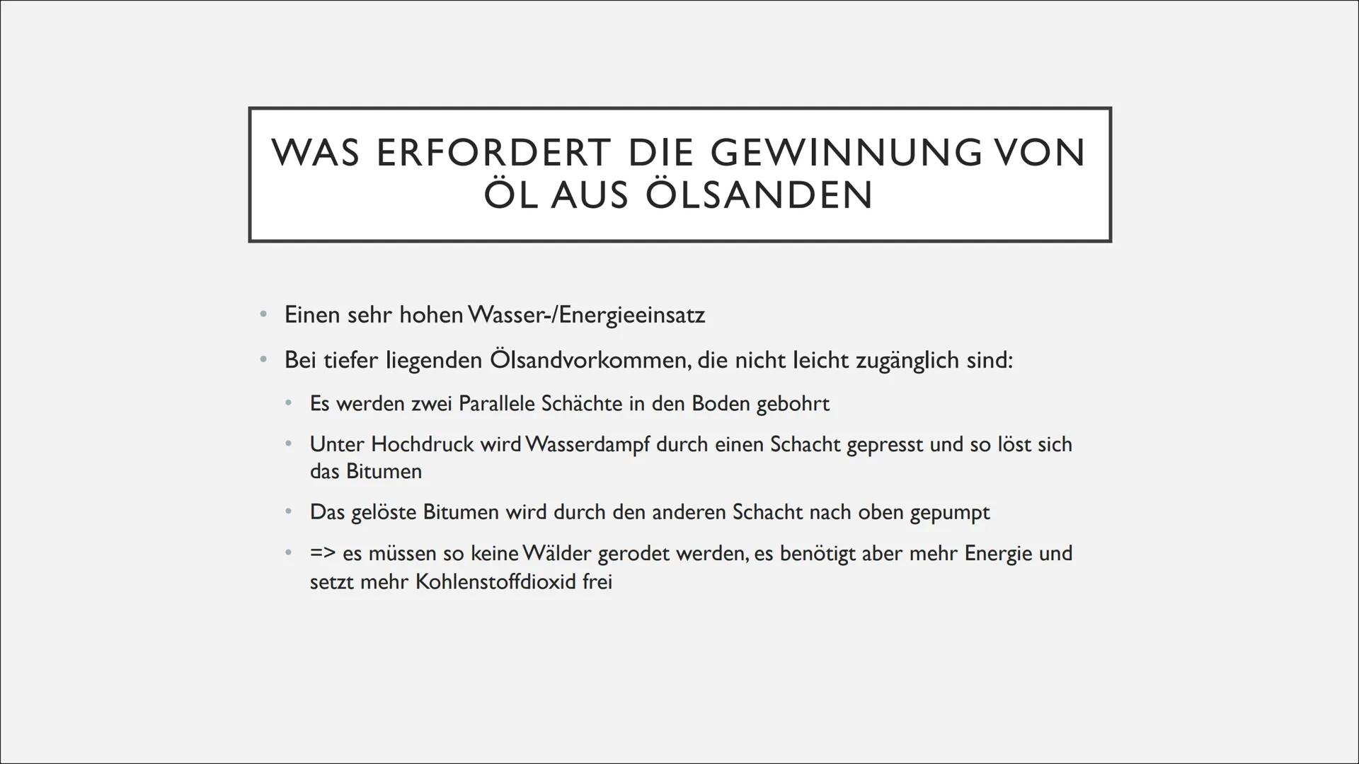 ÖLSANDE AM ATHABASCA ●
●
●
●
• Was erfordert die Gewinnung von Öl aus Ölsanden
Bedeutung Ölsandvorkommen in Athabasca
Wachstum der Erdölförd