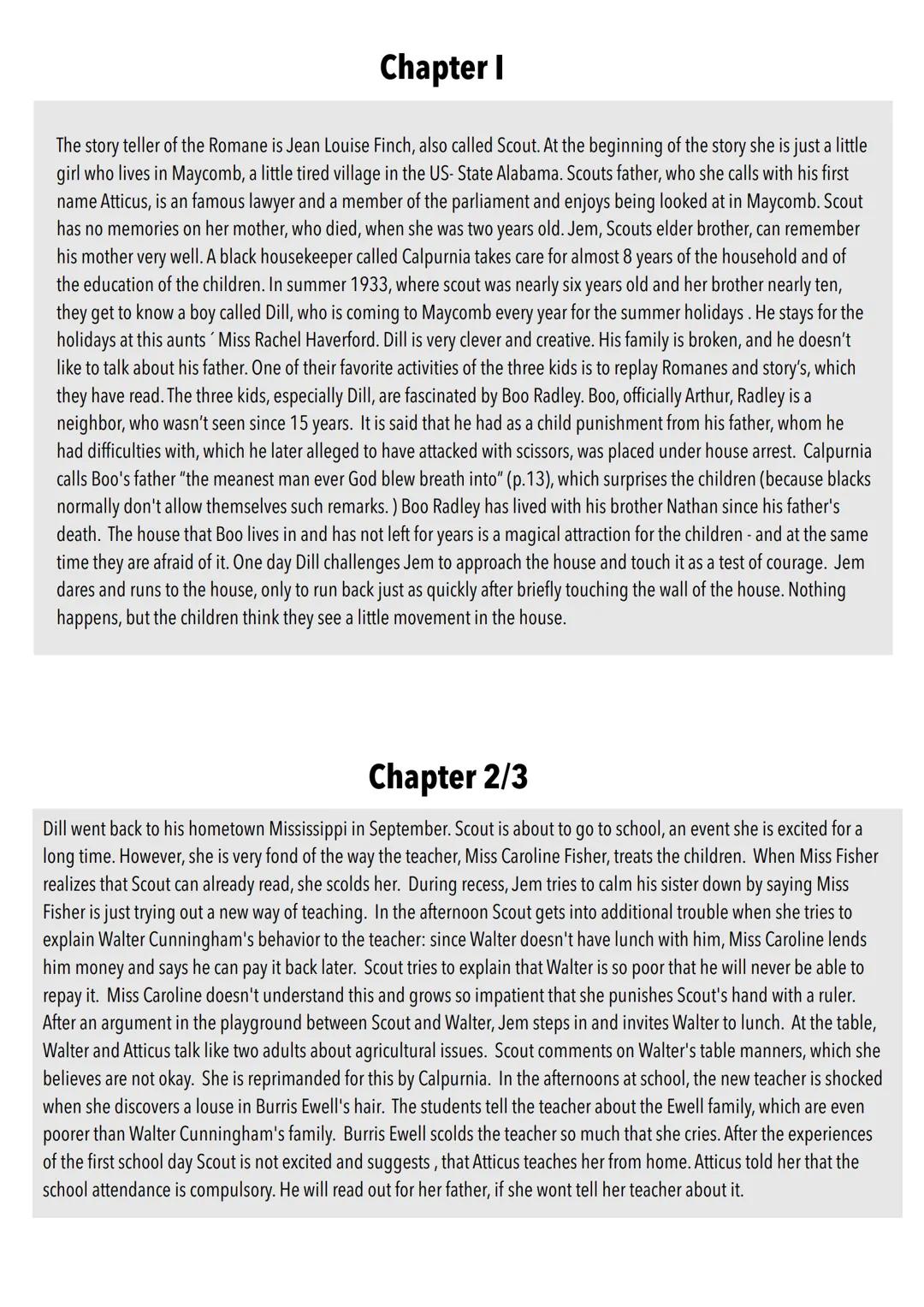 # To Kill A
Mockingbird
Winner of the
PULITZER PRIZE
HARPER LEE 31.08.2020
H. Lee, To kill a Mockingbird
- Scout 's school experiences