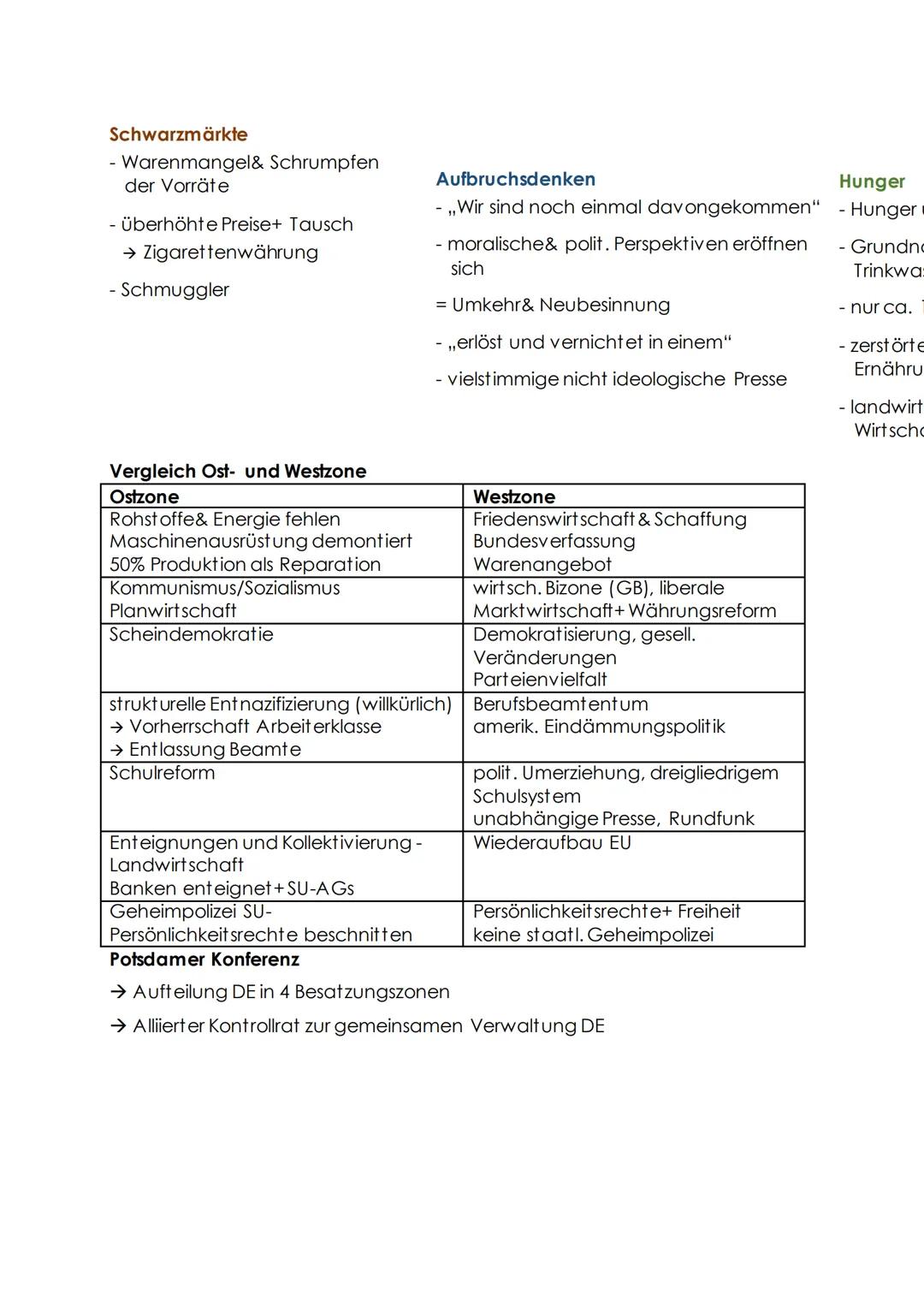 # Geschichte Klausur 2- Der Ost-West-Konflikt
## Themen
- Allianz:
- Blockbildung
- Trumandoktrin & Marshallplan
- Deutschland; Stunde Nul