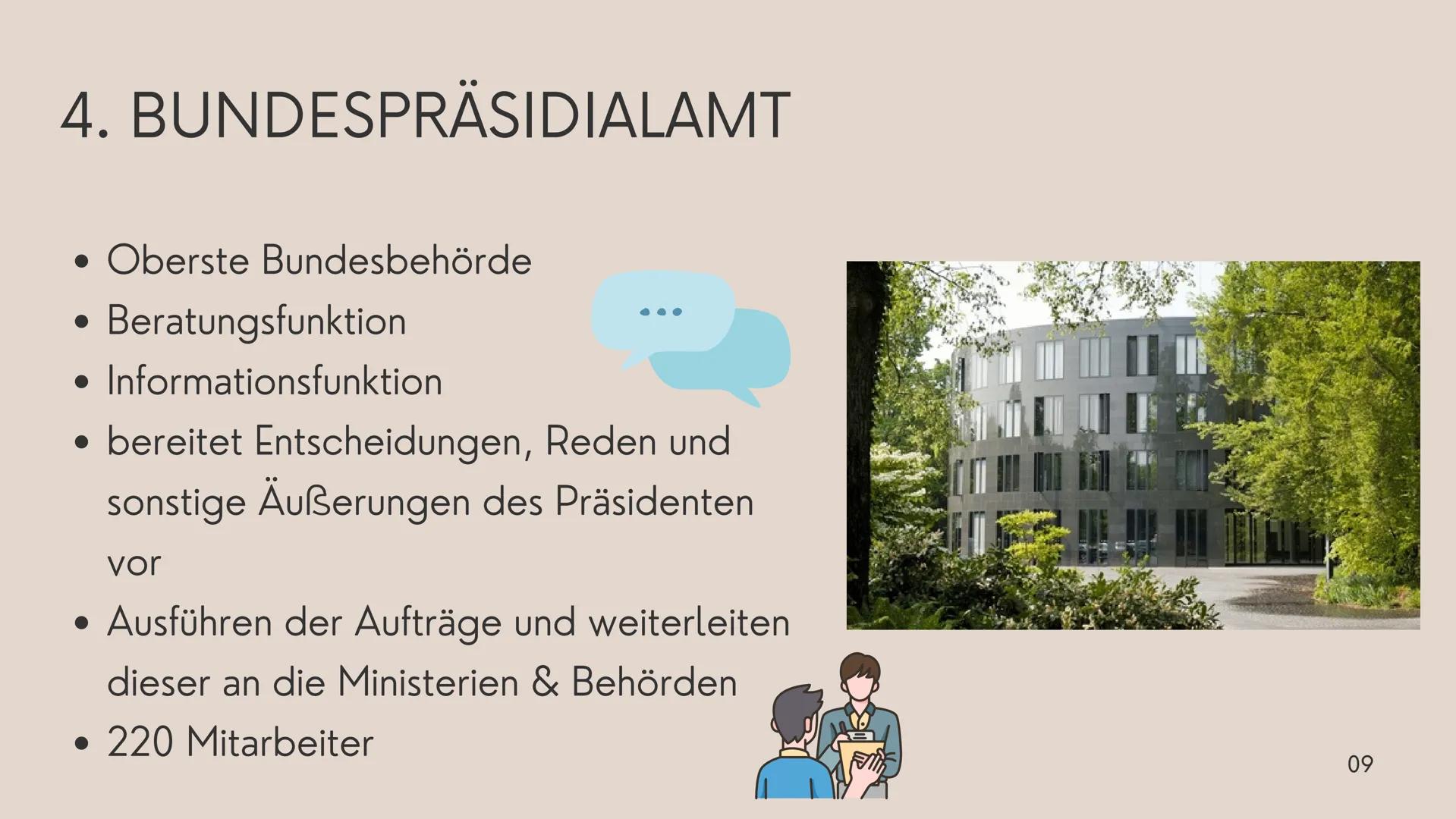 # DER
# BUNDESPRÄSIDENT
VERFASSUNGSORGANE # GLIEDERUNG
1. BIOGRAFIE
2. AUFGABEN
    * INLAND
    * AUSLAND
3. WAHL
4. BUNDESPRÄSIDIALAMT