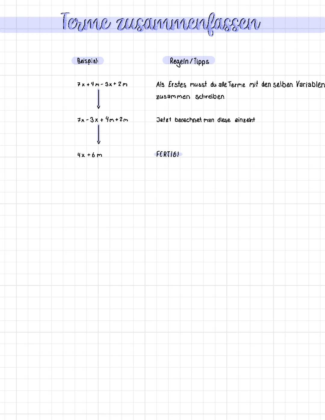 terme zusammenfassen