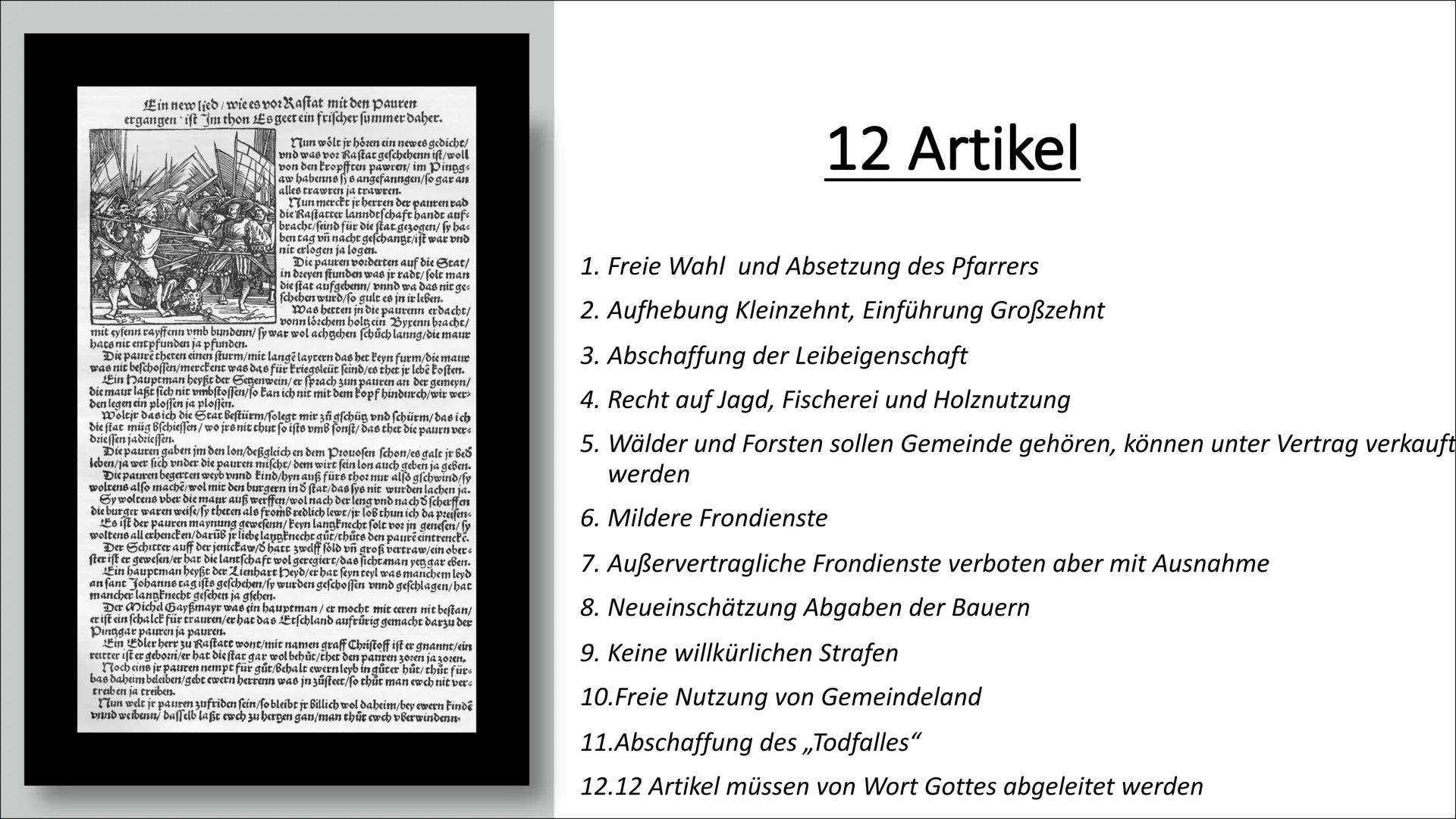 Der Bauernkrieg Situation der
Bauern
Verlauf
Verbreitung der
Bauernkriege
Gliederung
Martin Luther
12 Artikel
Folgen und
Ursache
Niederlage