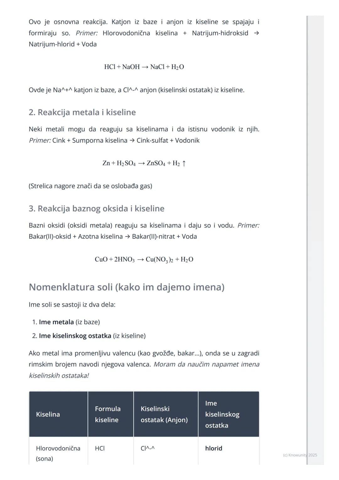 # Soli
Uvod u soli
Soli su velika grupa hemijskih jedinjenja. Nisu samo kuhinjska so (NaCl). U
hemiji, so je svako jonsko jedinjenje koje
