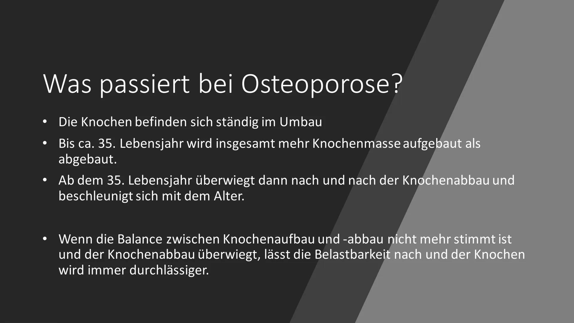 Osteoporose # Was ist Osteoporose?
https://www.osd-ev.org/osteoporose/einfuehrung/
Die Osteoporose wird gemeinhin auch als
Knochenschwund