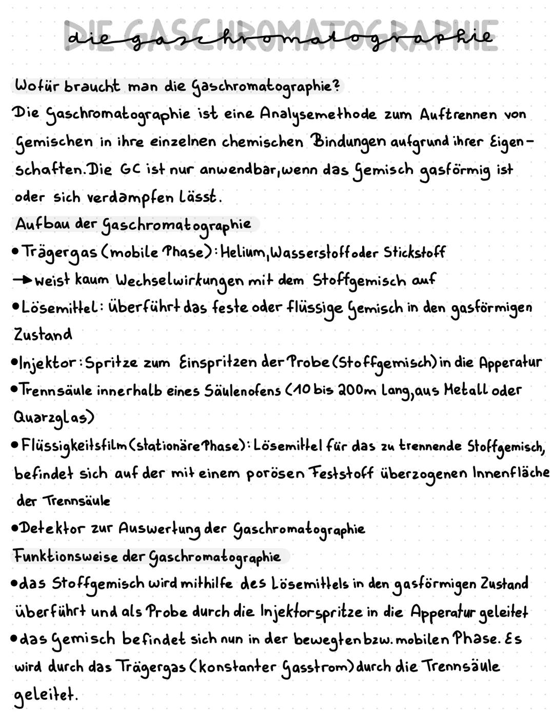 ale gaschromatographie
Wofür braucht man die Gaschromatographie?
Die Gaschromatographie ist eine Analysemethode zum Auftrennen von
Gemischen